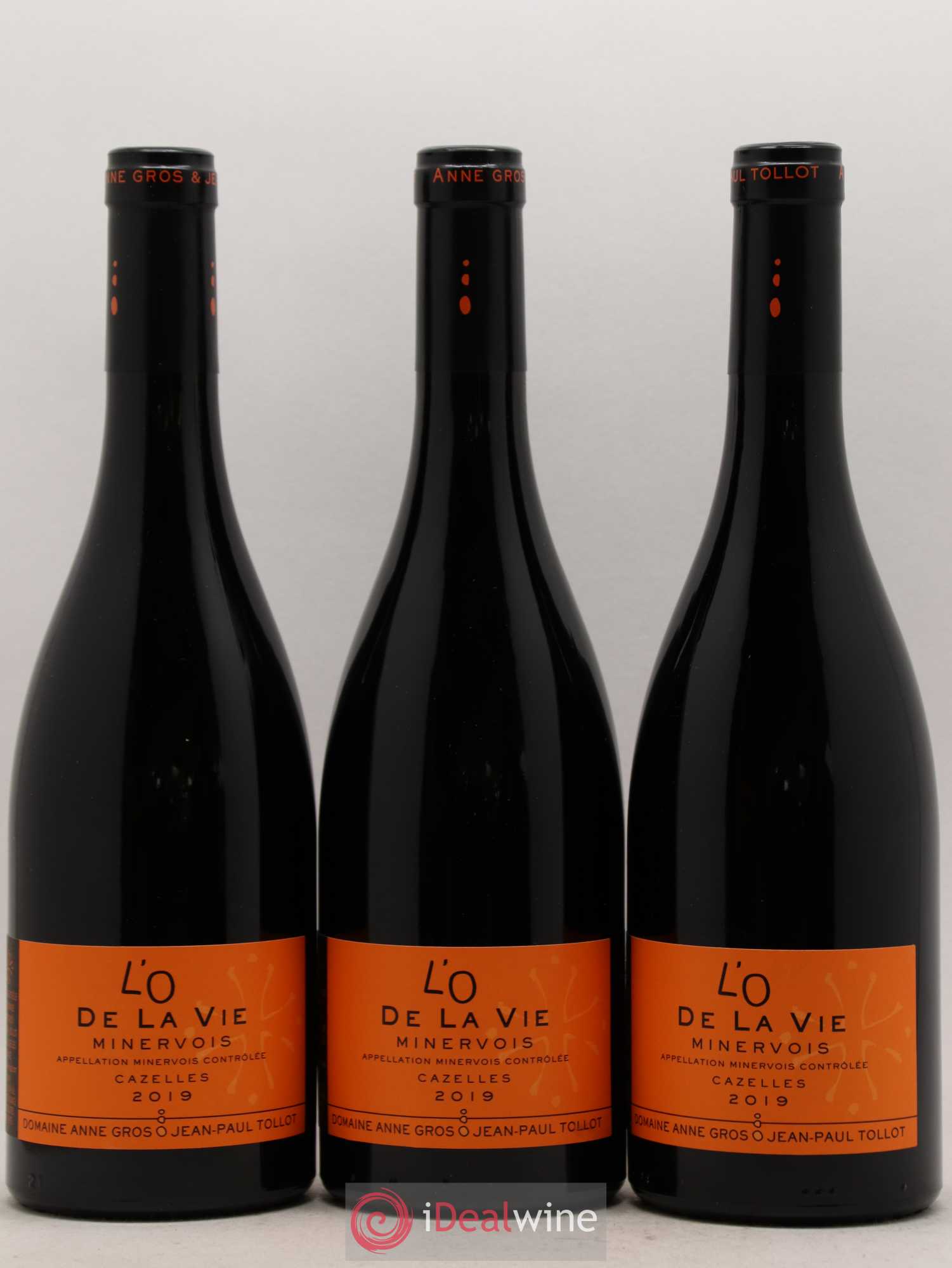 Minervois L'O de la Vie Anne Gros & Jean-Paul Tollot Cazelles 2019 - Lot de 6 bouteilles - 1