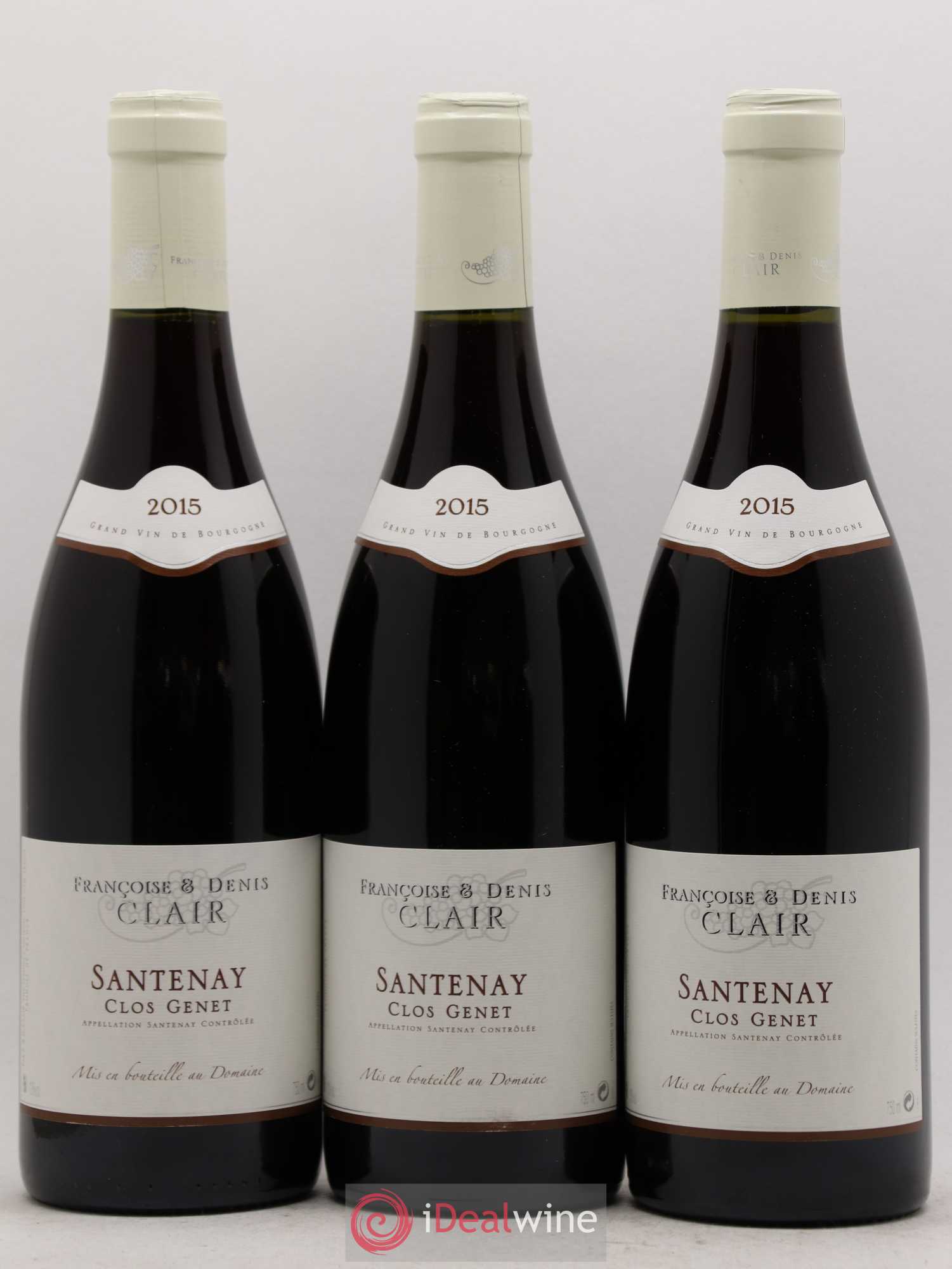 Santenay Clos Genet Francoise et Denis Clair 2015 - Posten von 6 Flaschen - 2
