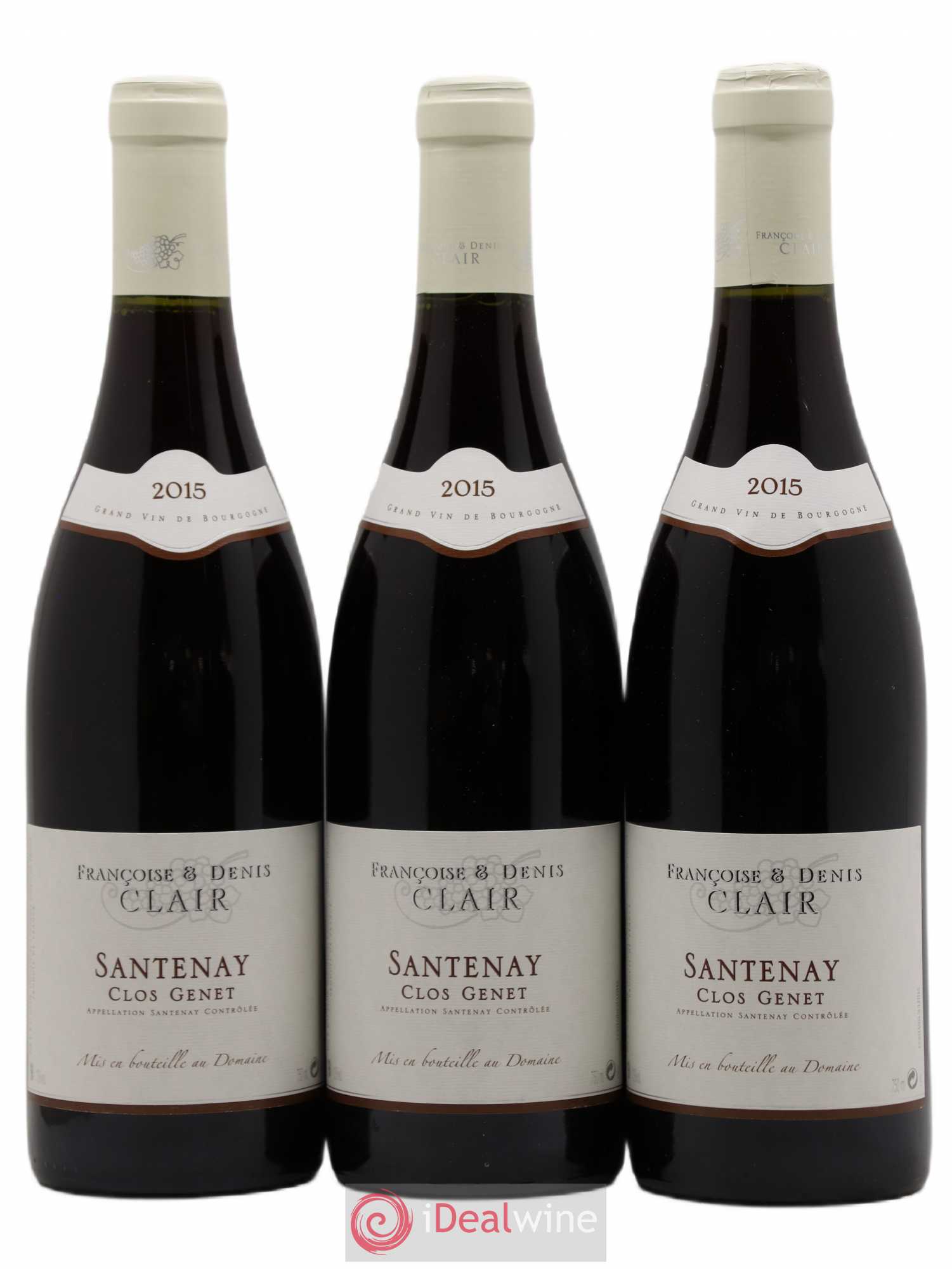 Santenay Clos Genet Francoise et Denis Clair 2015 - Posten von 3 Flaschen - 0