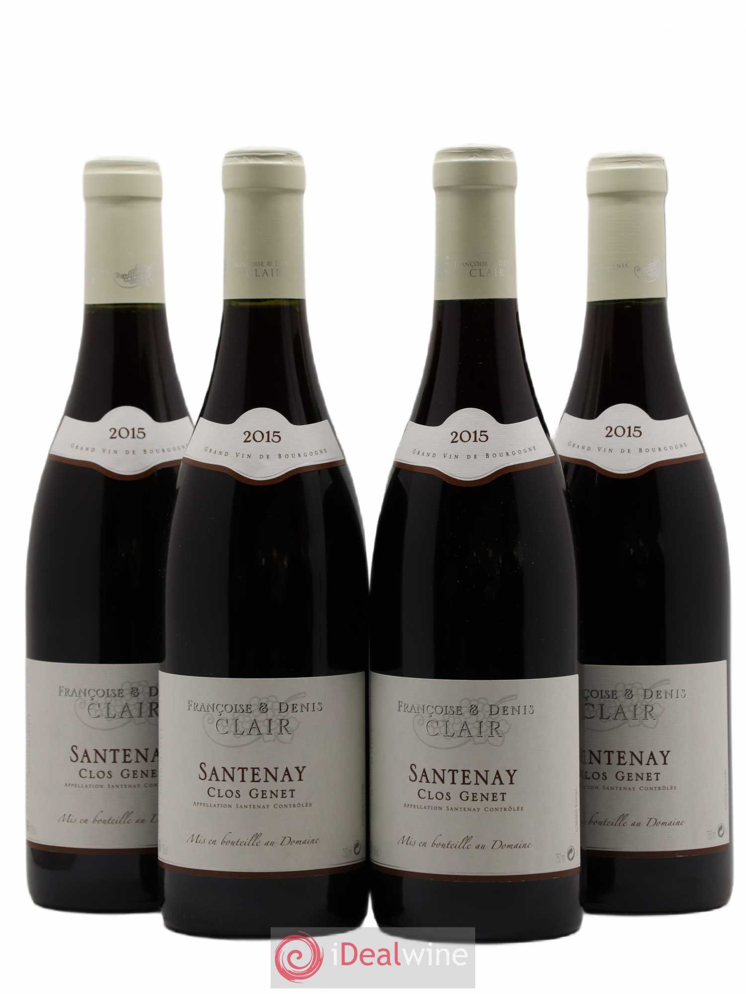Santenay Clos Genet Francoise et Denis Clair 2015 - Posten von 4 Flaschen - 0