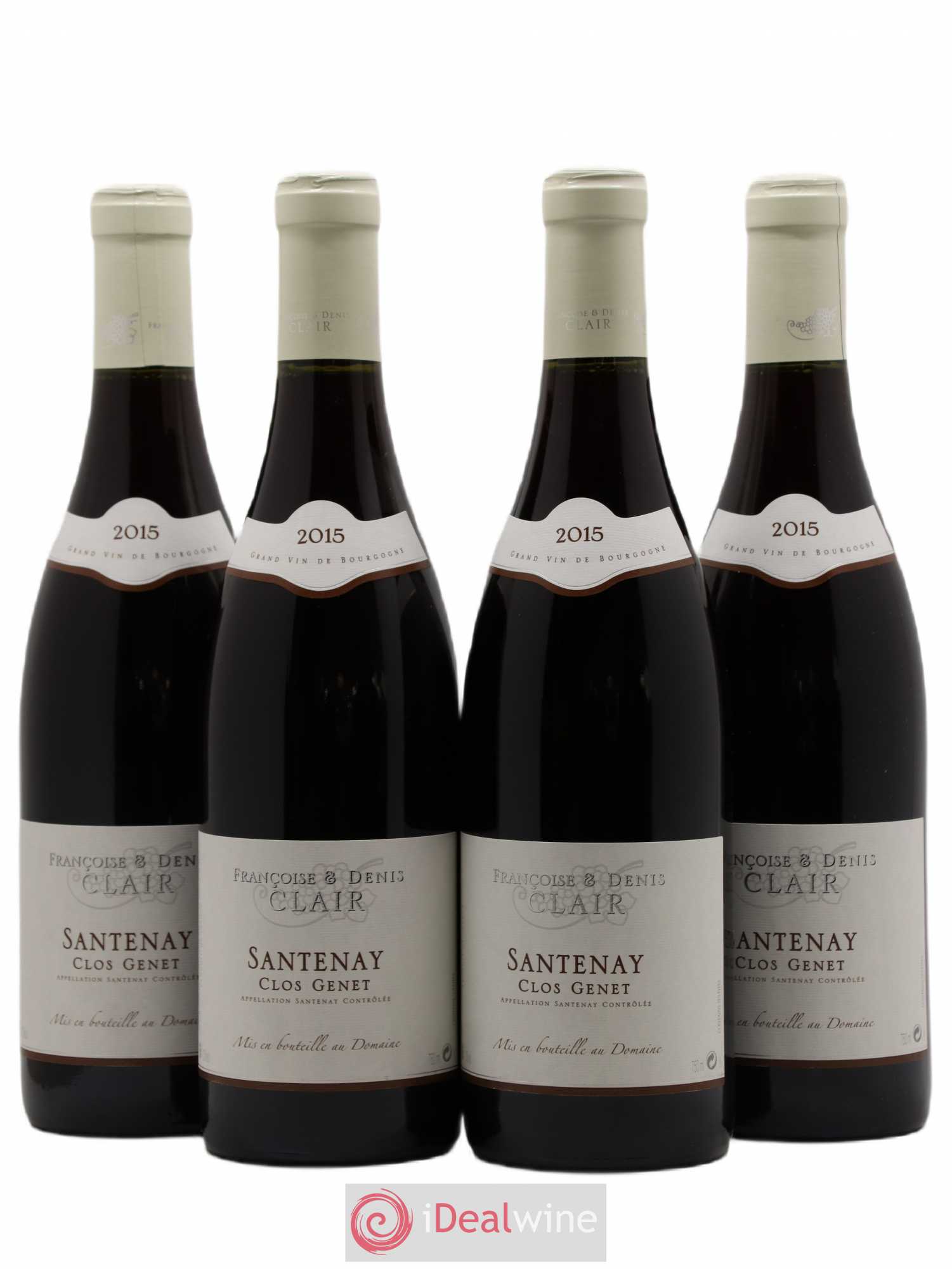 Santenay Clos Genet Francoise et Denis Clair 2015 - Posten von 4 Flaschen - 0