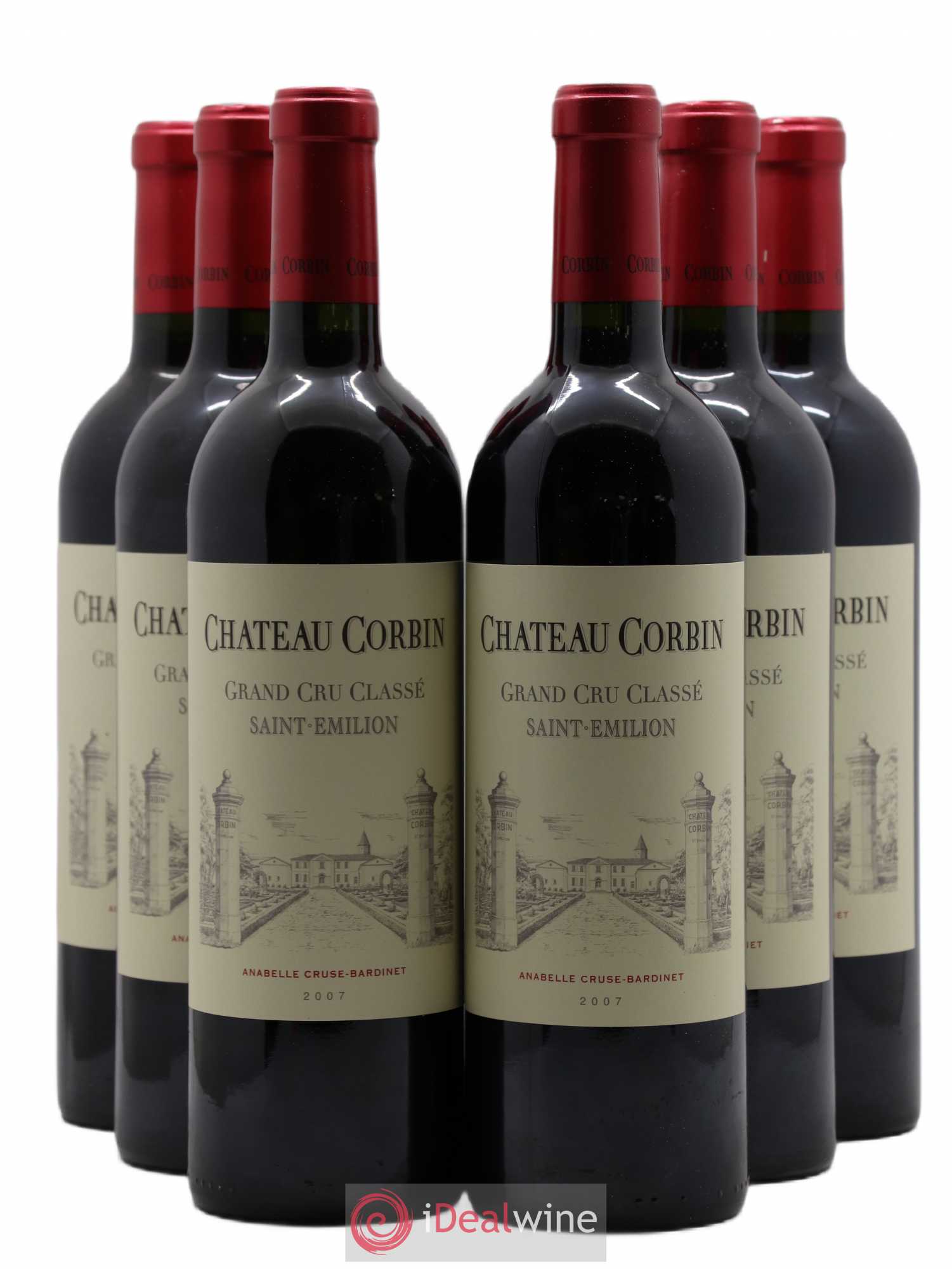 Château Corbin Grand Cru Classé 2007 - Lot de 6 bouteilles - 0