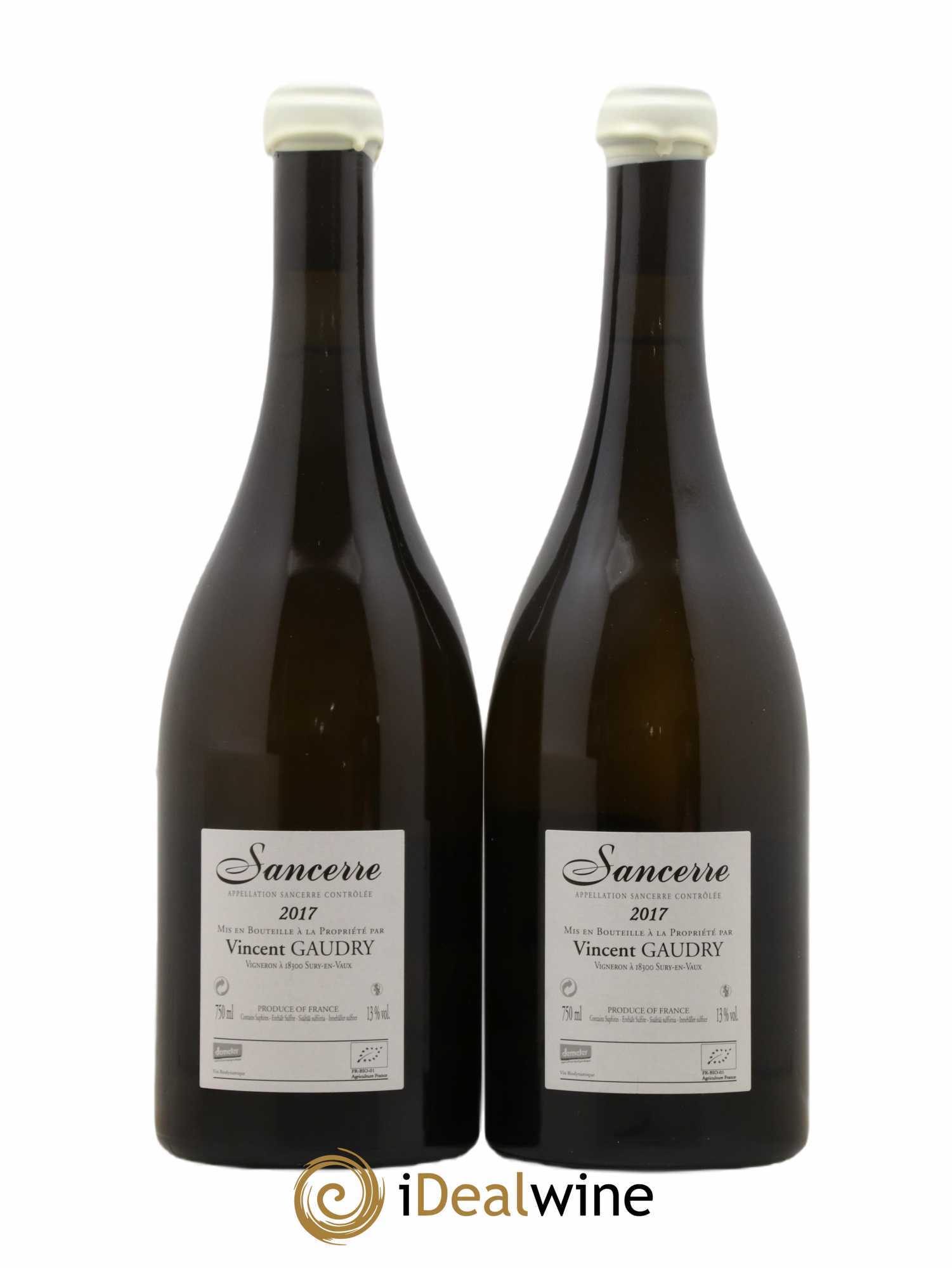 Sancerre A mi-chemin Vincent Gaudry 2017 - Lot of 2 bottles - 1