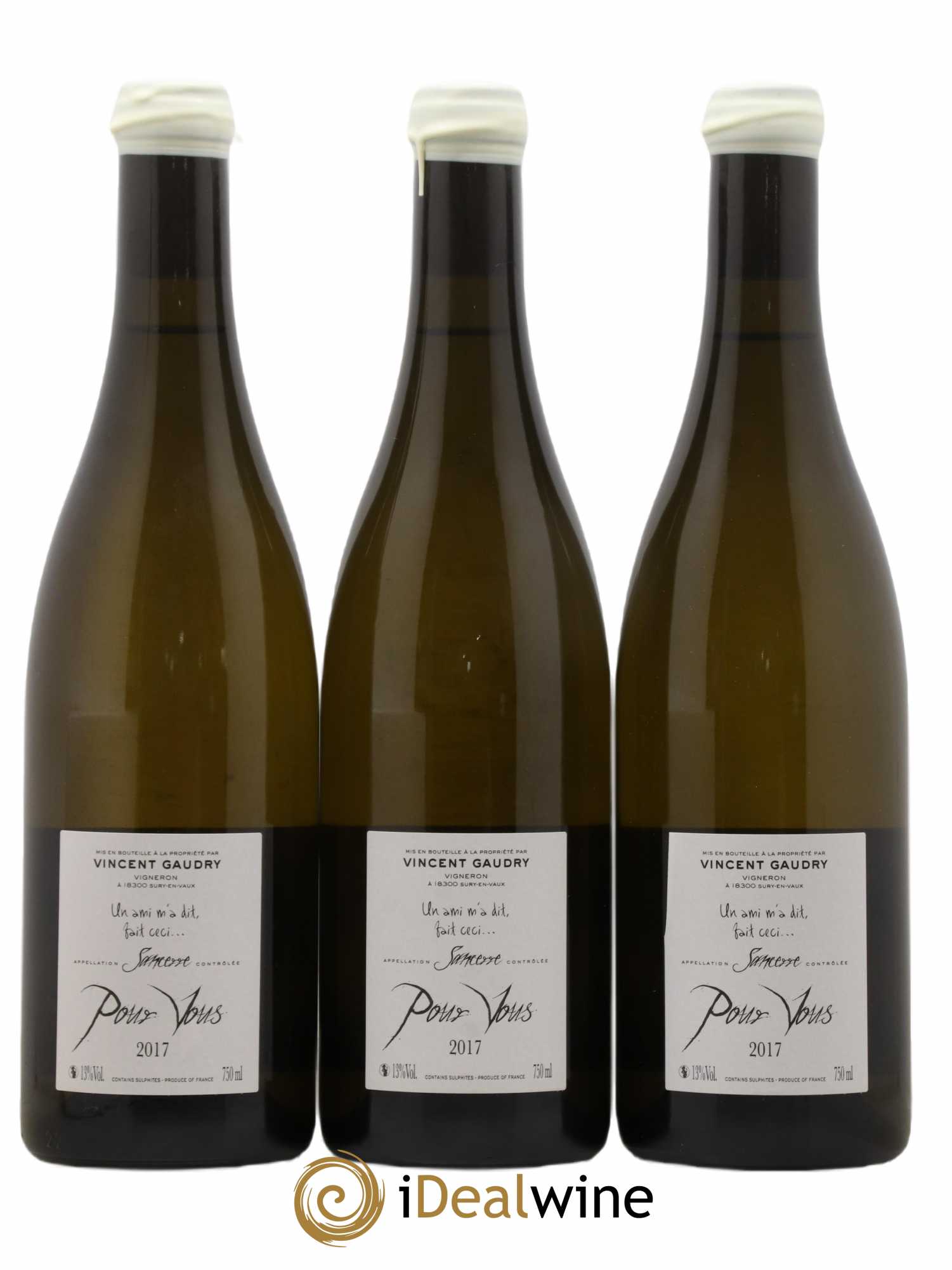 Sancerre Pour Vous Vincent Gaudry 2017 - Lot de 3 bouteilles - 1