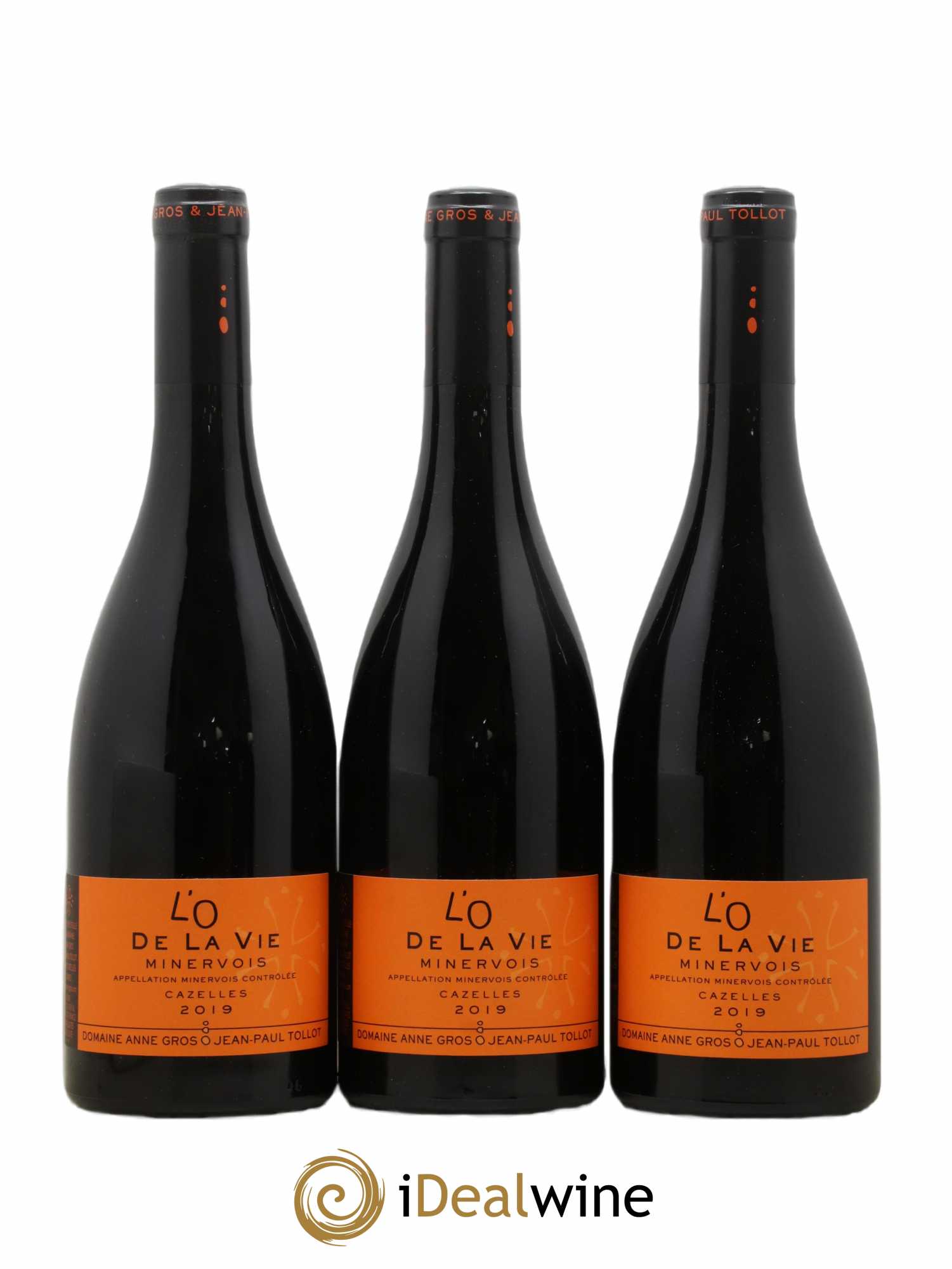Minervois L'O de la Vie Anne Gros & Jean-Paul Tollot 2019 - Lot of 3 bottles - 0