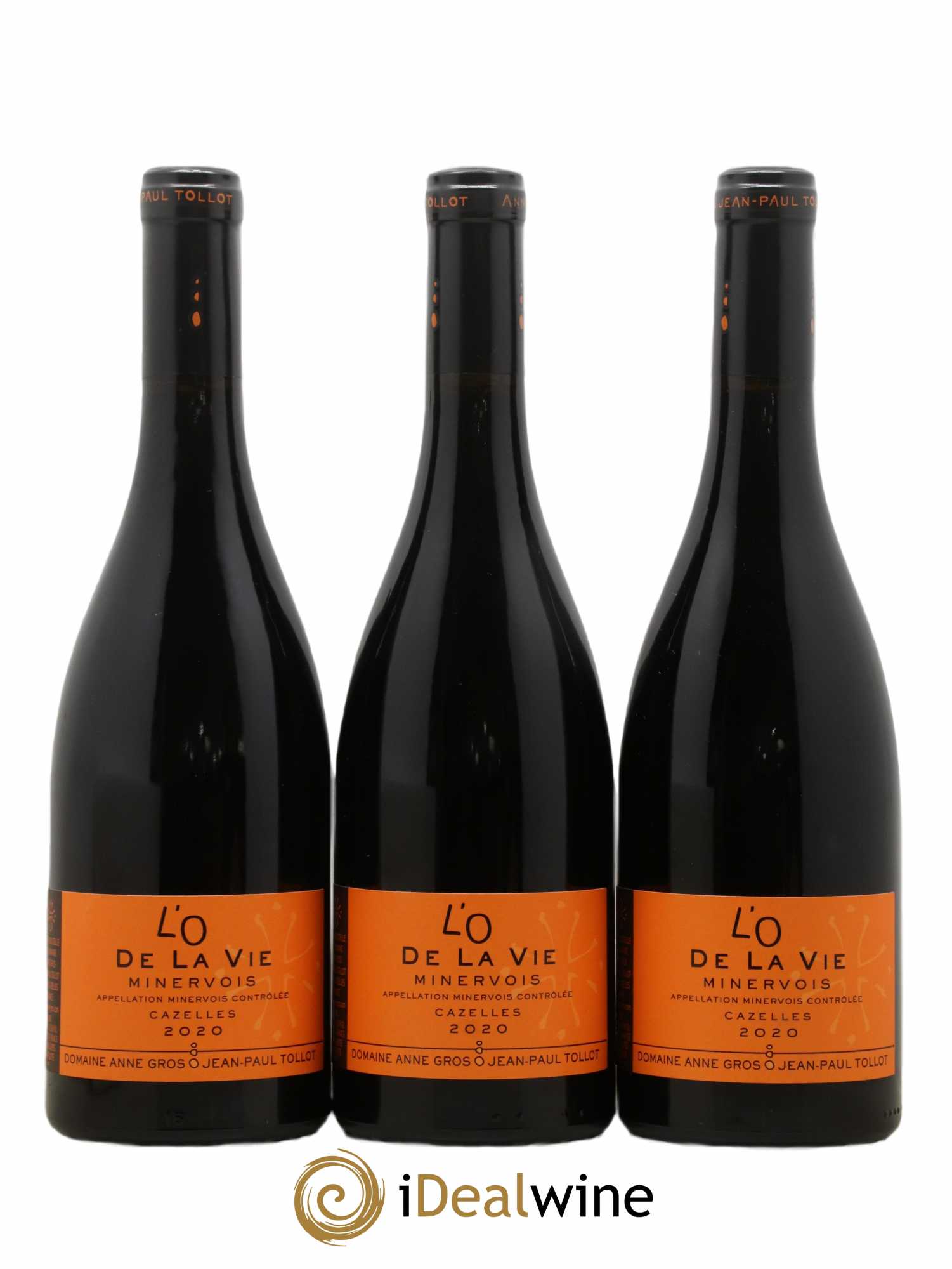 Minervois L'O de la Vie Anne Gros & Jean-Paul Tollot 2020 - Lot of 3 bottles - 0