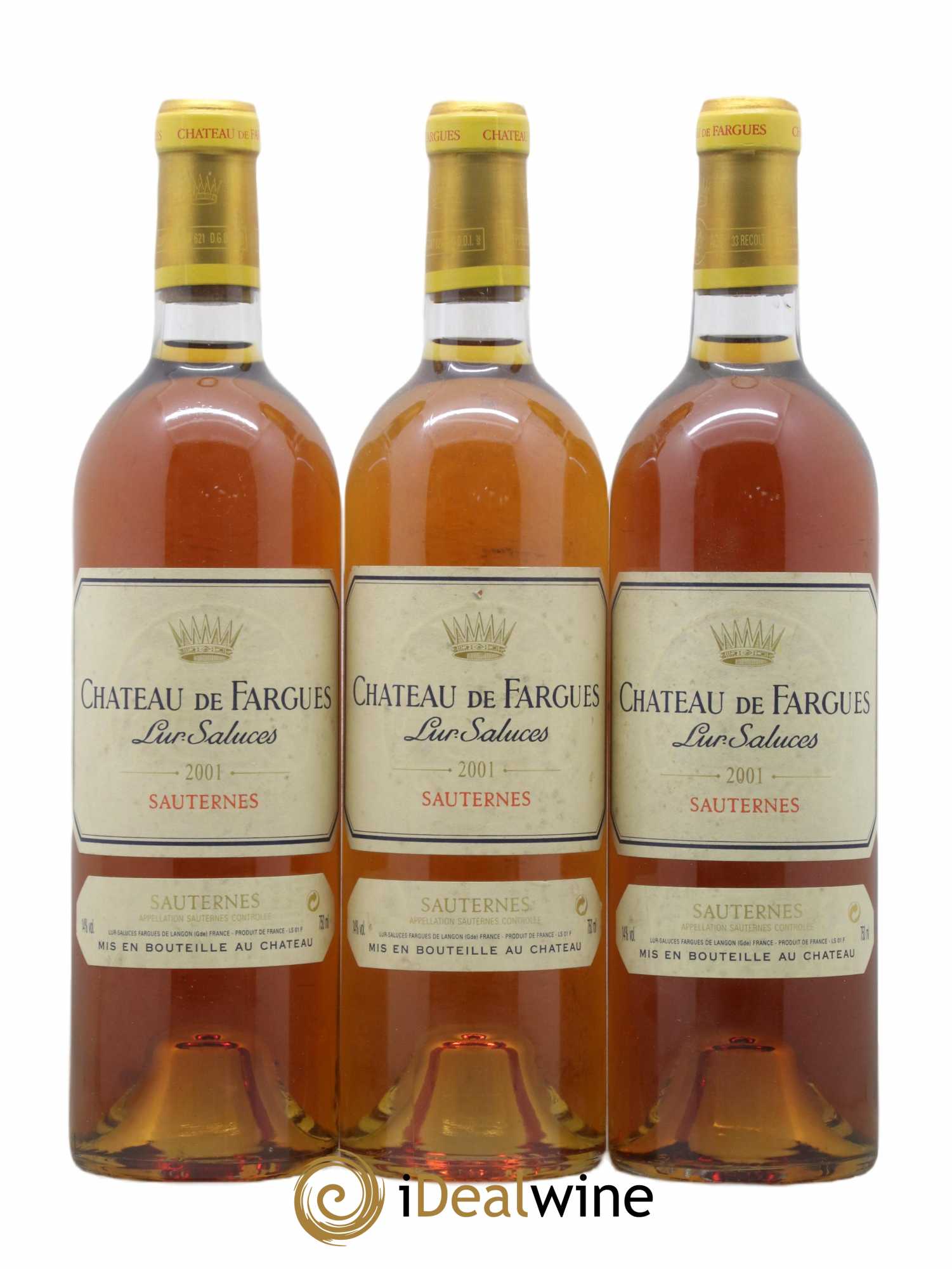 Château de Fargues 2001 - Lotto di 3 bottiglie - 0