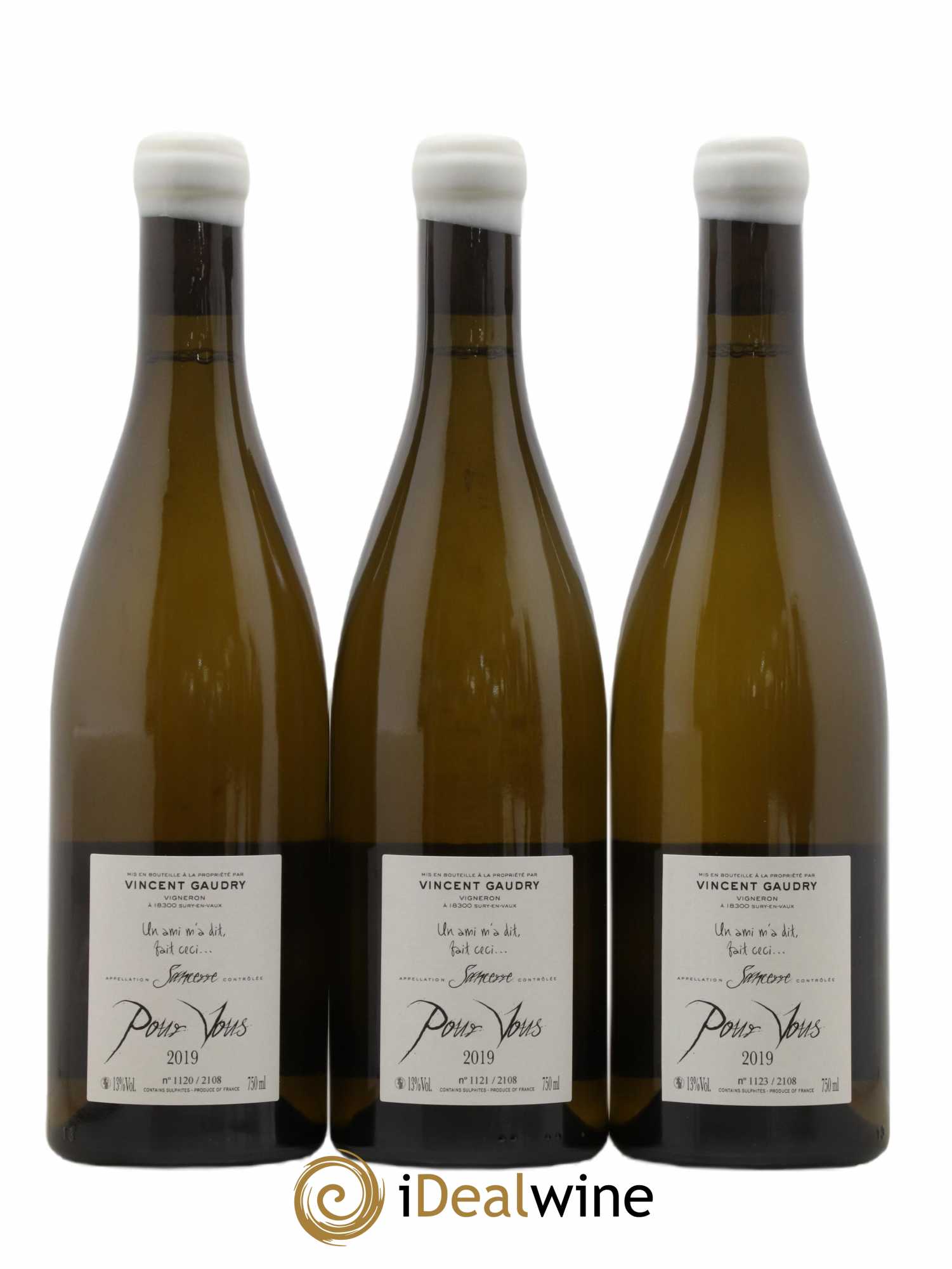 Sancerre Pour Vous Vincent Gaudry 2019 - Posten von 6 Flaschen - 2