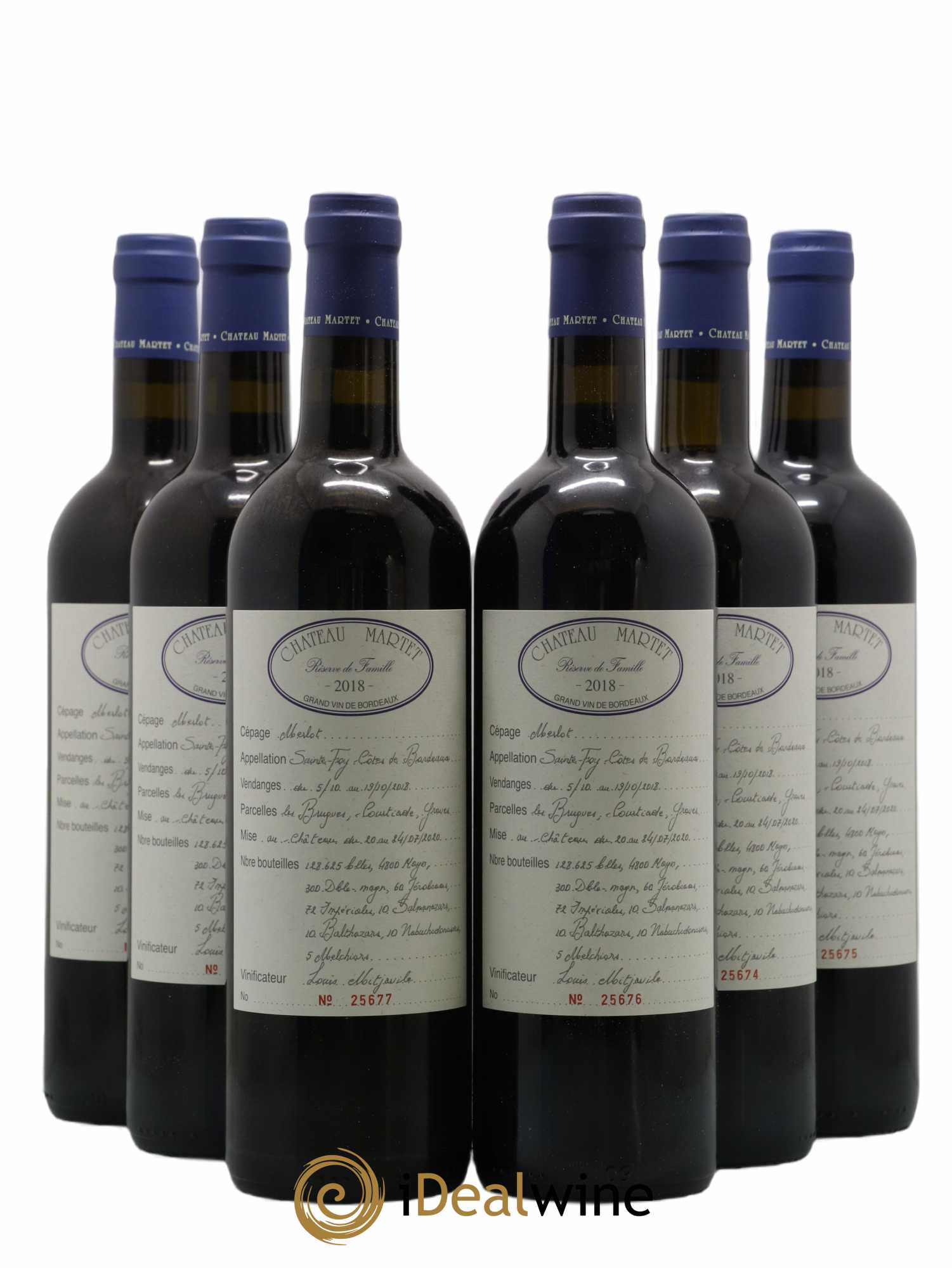 Château Martet 2018 - Lot de 6 bouteilles - 0