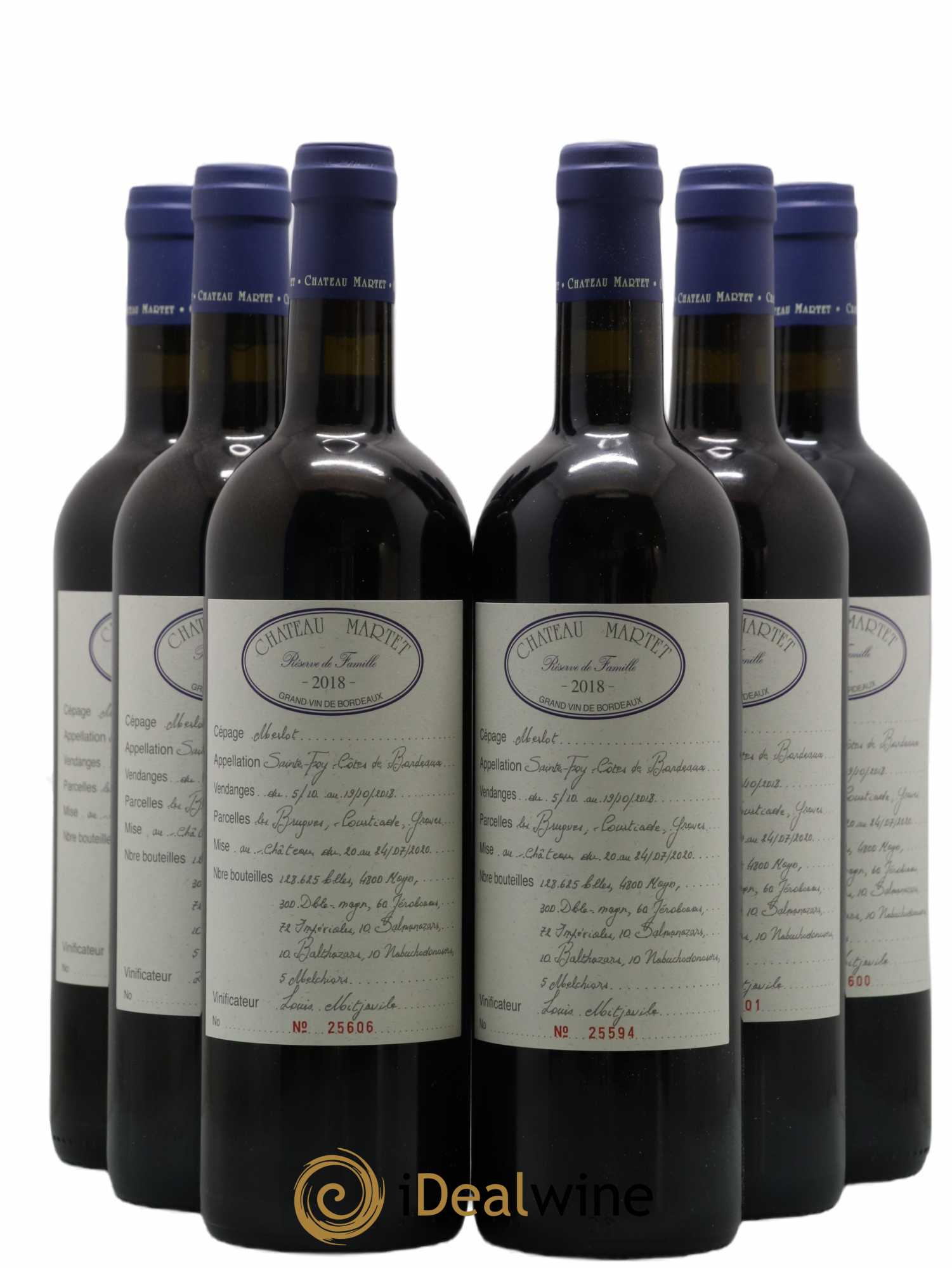 Château Martet 2018 - Lot de 6 bouteilles - 0