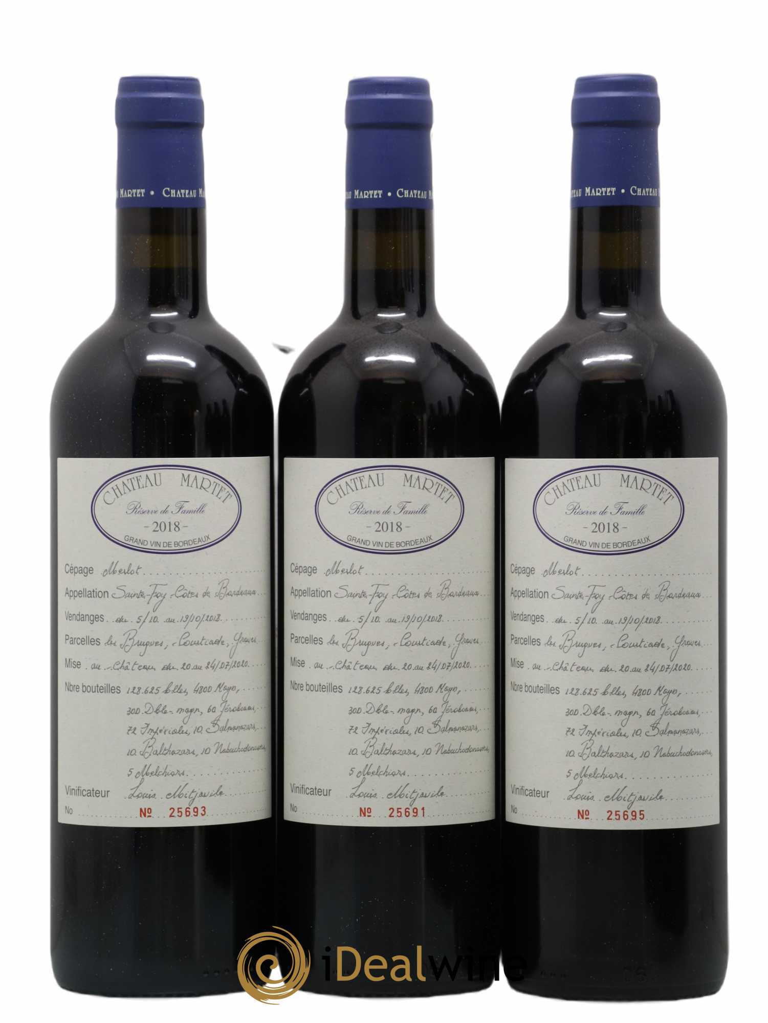 Château Martet 2018 - Lot de 6 bouteilles - 1