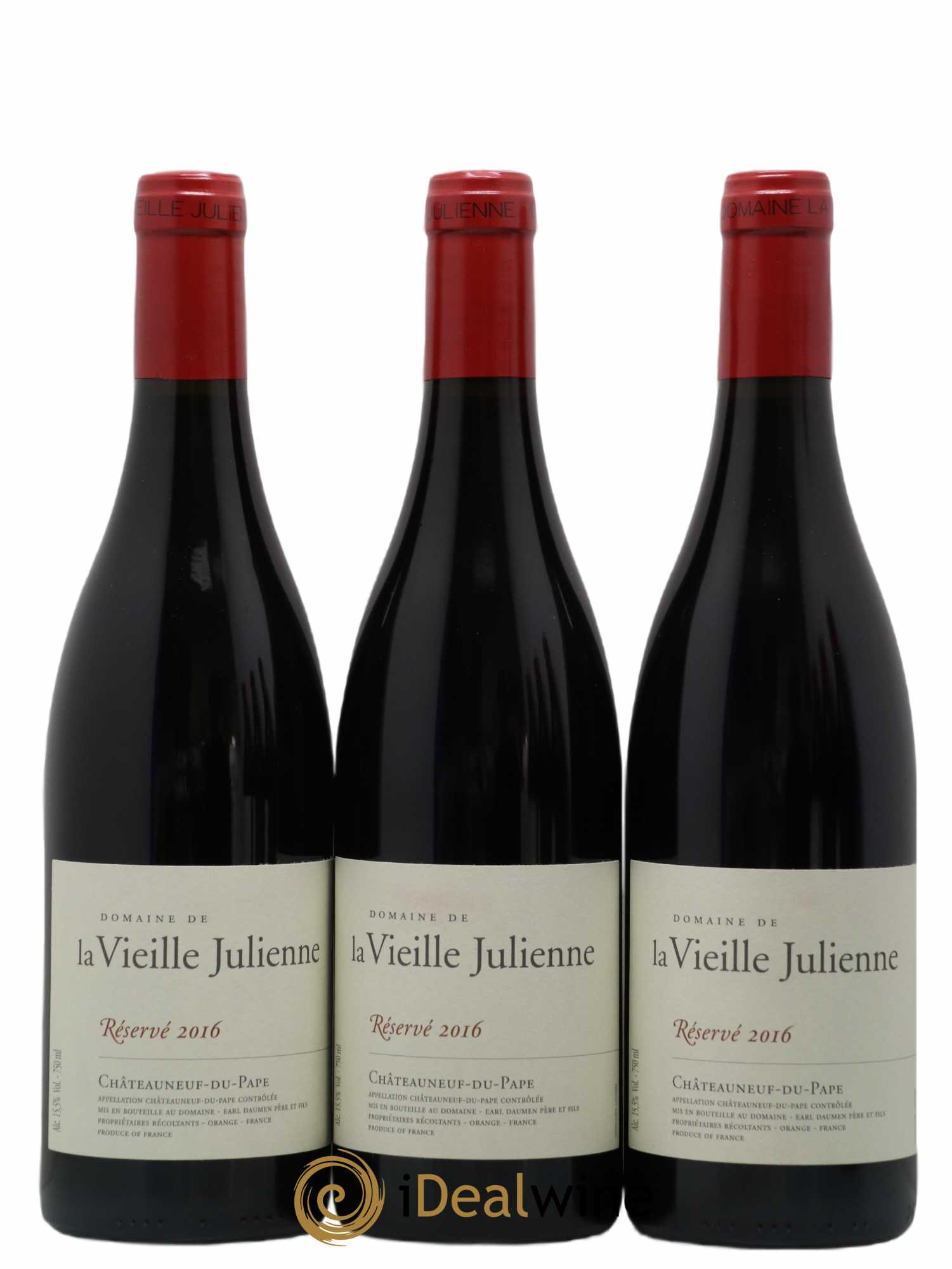 Châteauneuf-du-Pape Vieille Julienne (Domaine de la) Réservé Jean-Paul Daumen 2016 - Lot de 6 bouteilles - 1