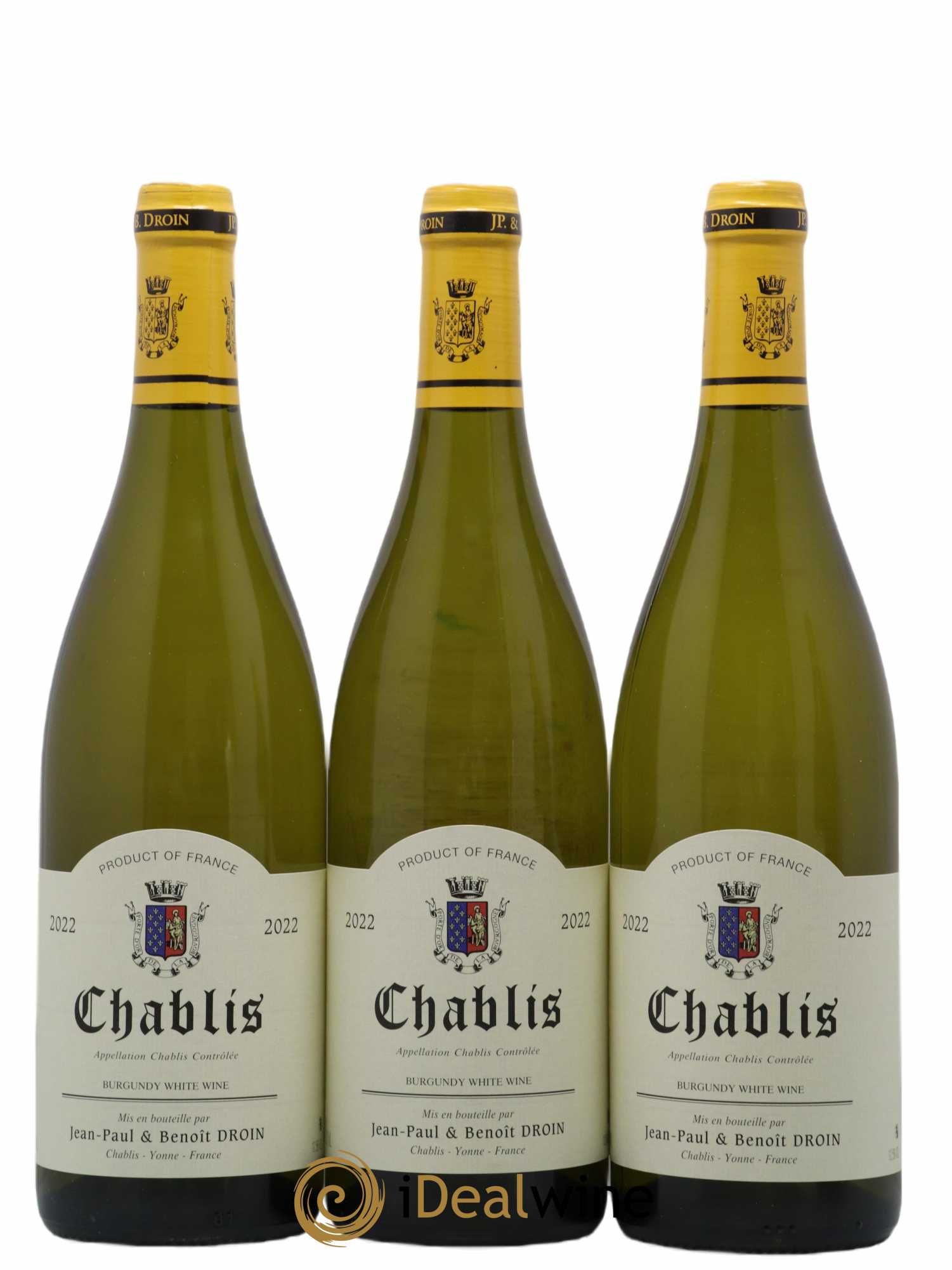 Chablis Jean-Paul & Benoît Droin (Domaine) 2022 - Lot de 3 bouteilles - 0