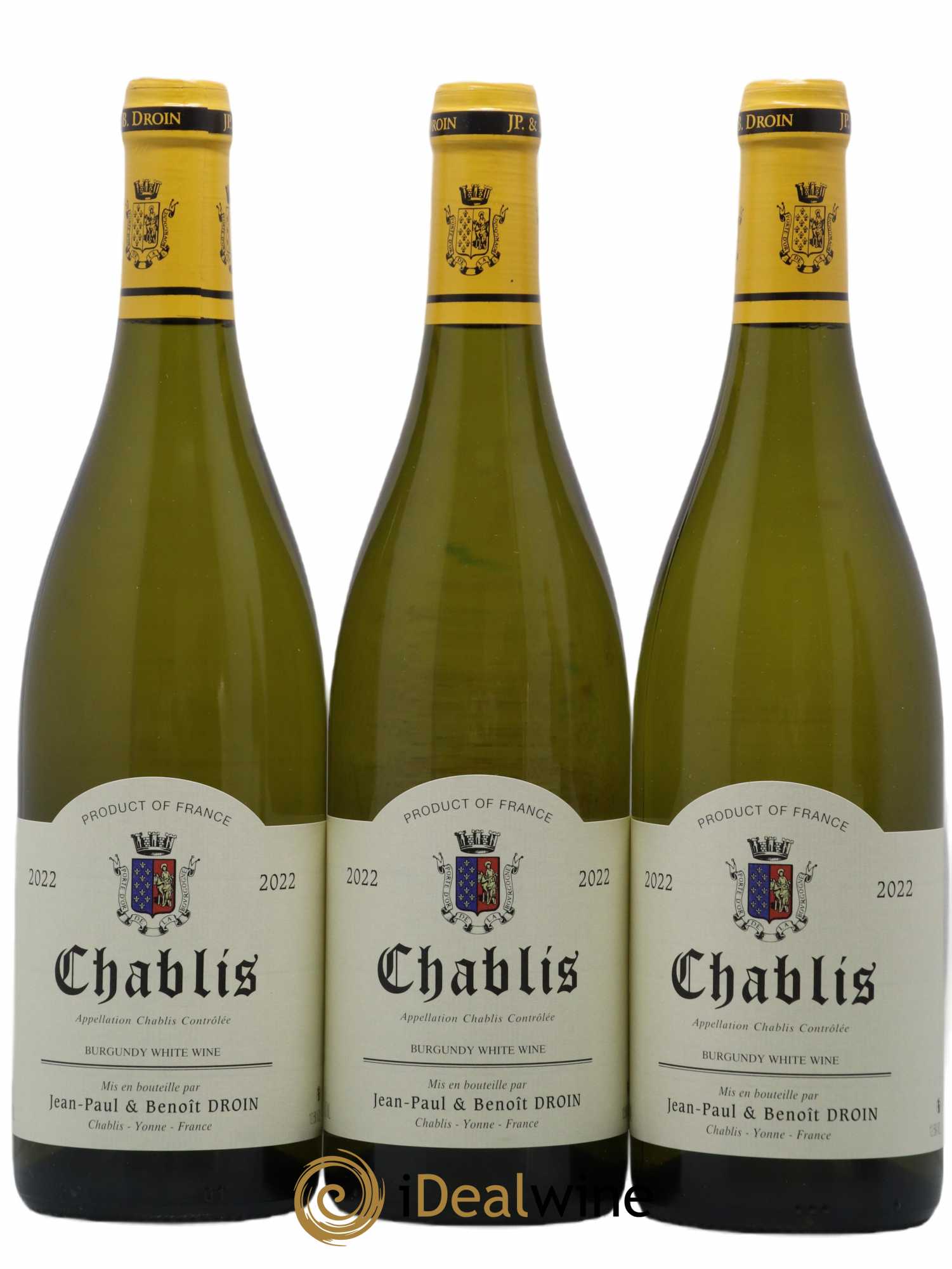 Chablis Jean-Paul & Benoît Droin (Domaine) 2022 - Lot de 3 bouteilles - 0