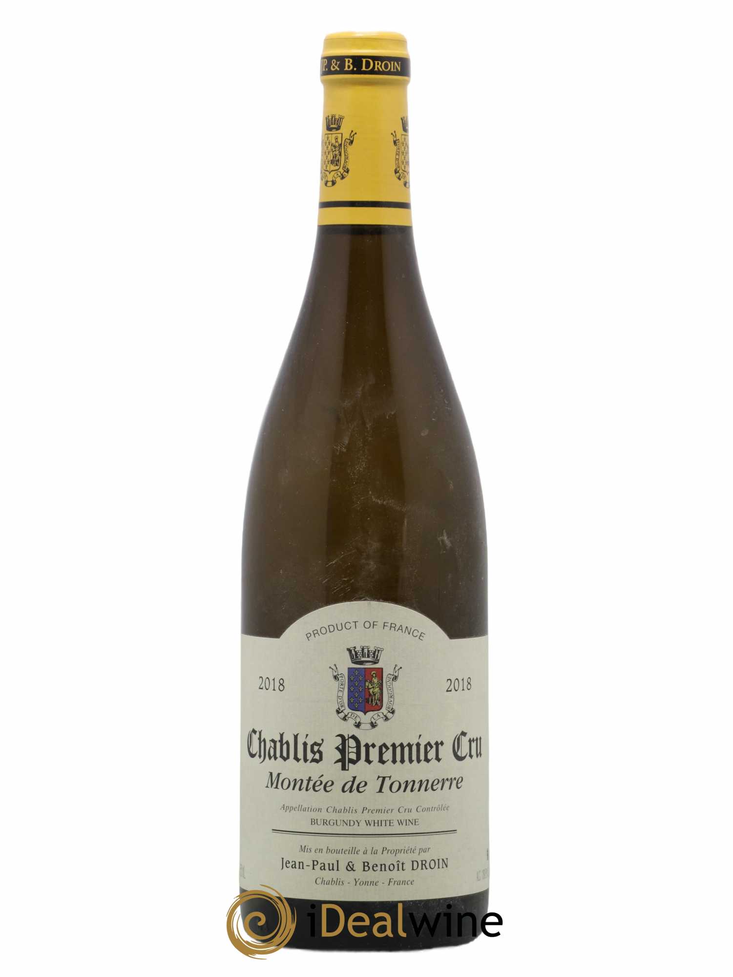 Chablis 1er Cru Montée de Tonnerre Jean-Paul & Benoît Droin (Domaine) 2018 - Lot de 1 bouteille - 0