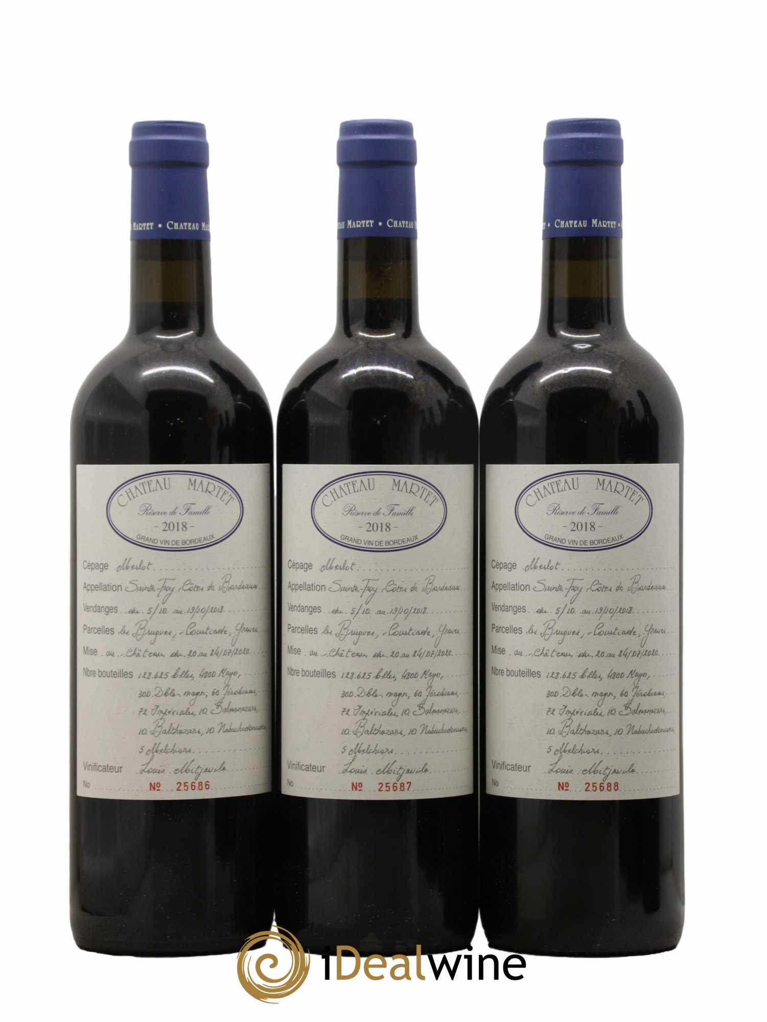 Château Martet 2018 - Lot de 6 bouteilles - 1
