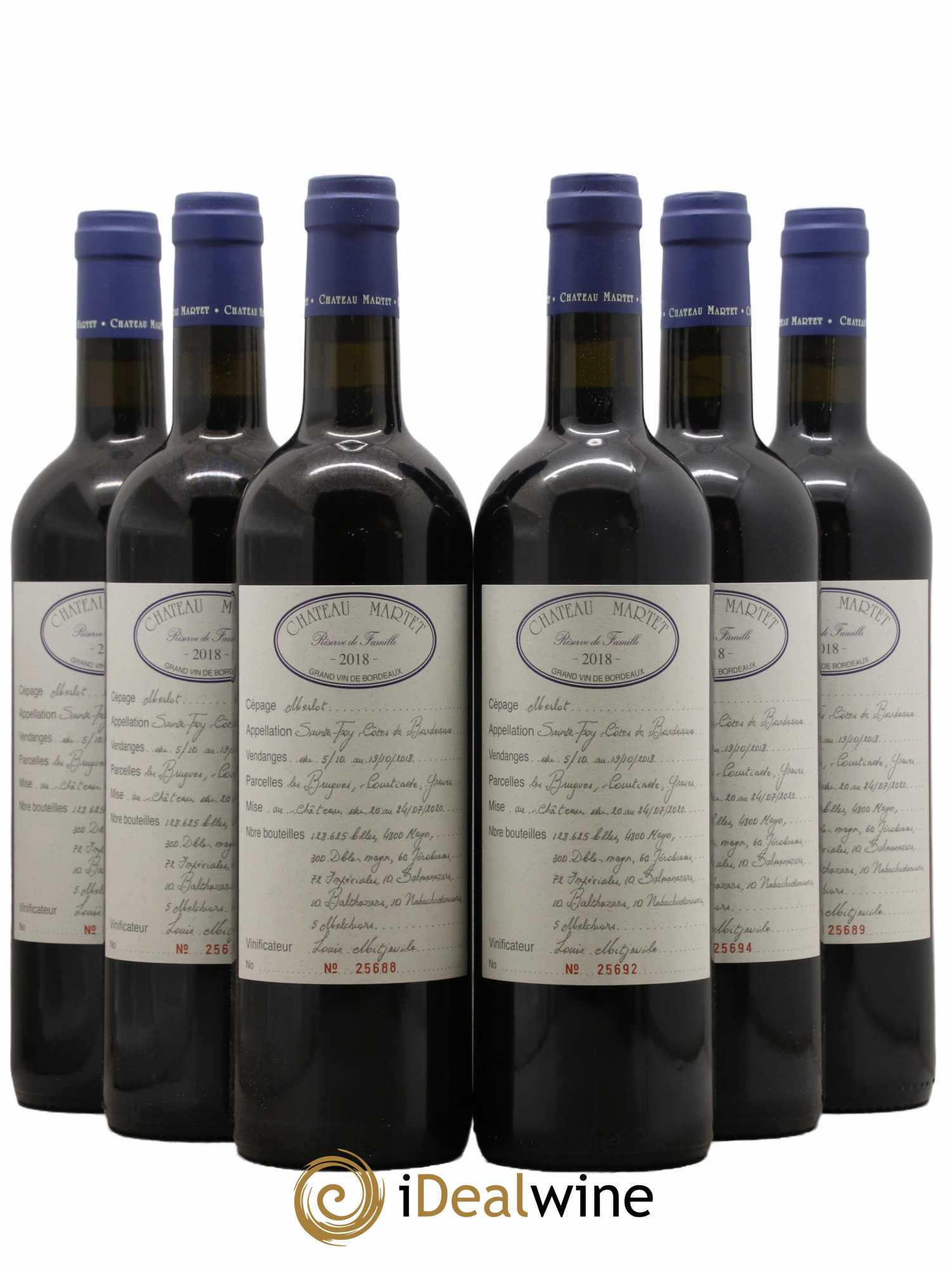 Château Martet 2018 - Lot de 6 bouteilles - 0