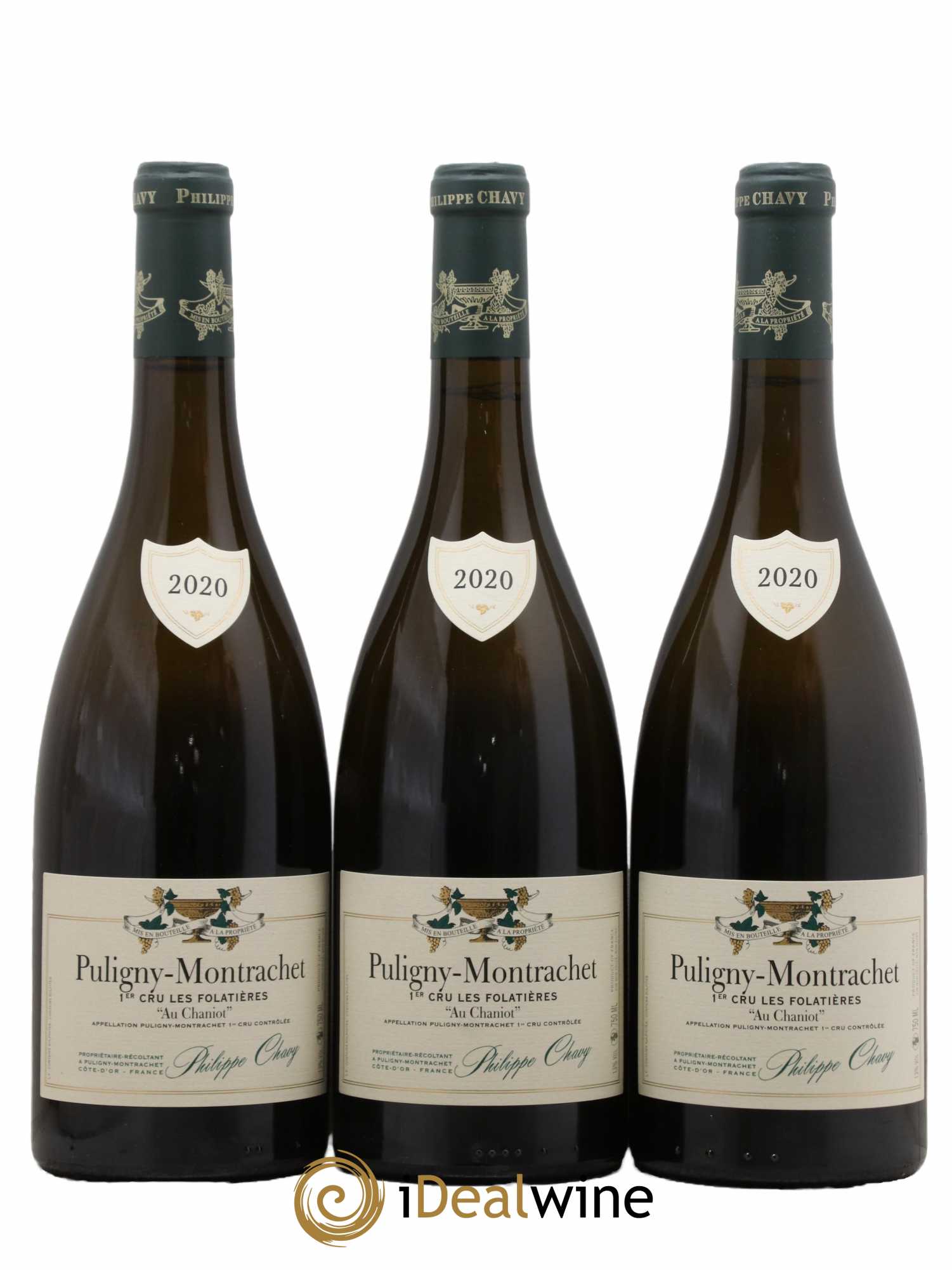 Puligny-Montrachet 1er Cru Les Folatières Au Chaniot Domaine Philippe Chavy 2020 - Lot de 3 bouteilles - 0