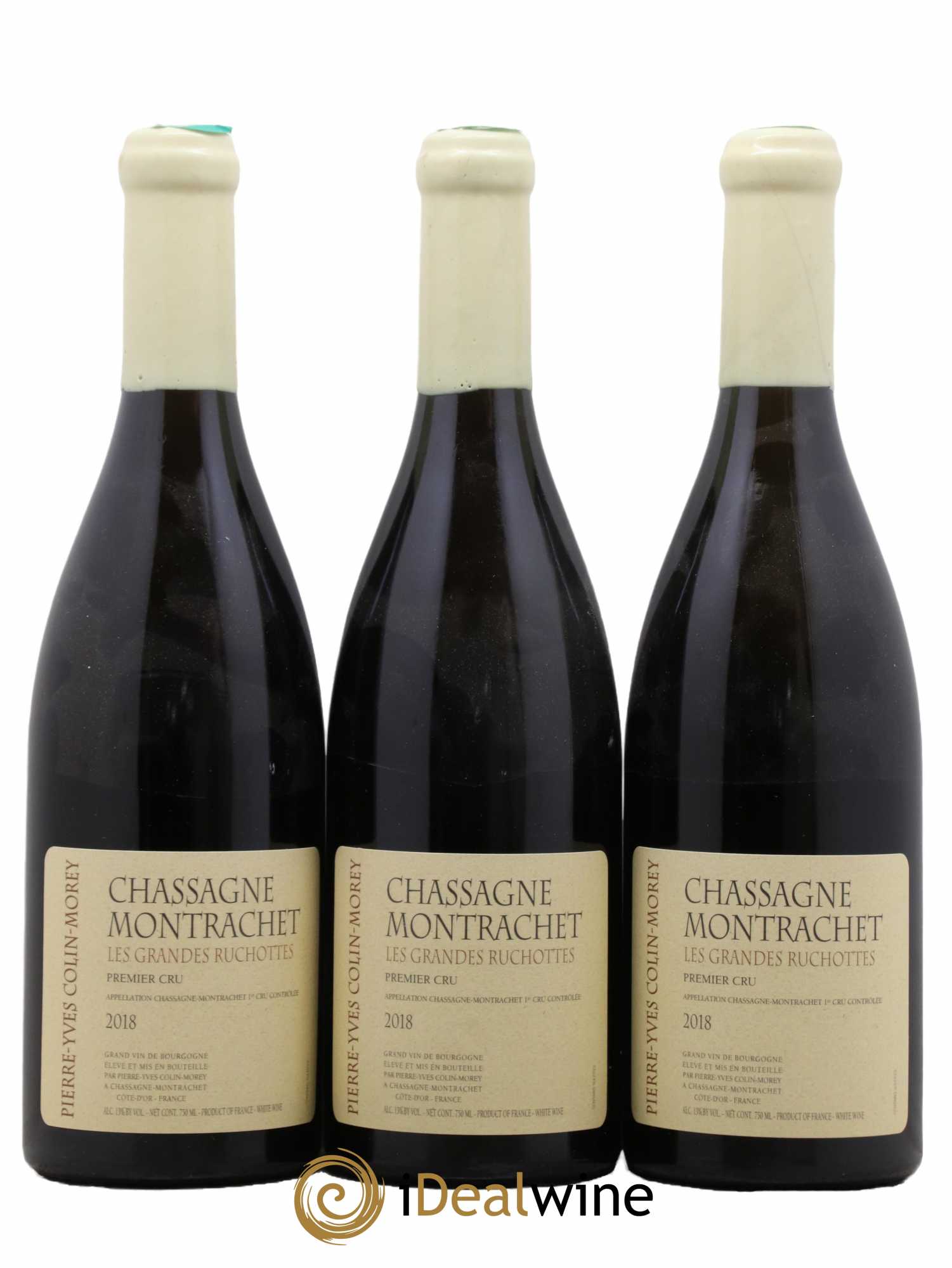Chassagne-Montrachet 1er Cru Les Grandes Ruchottes Pierre-Yves Colin Morey 2018 - Lot de 3 bouteilles - 0