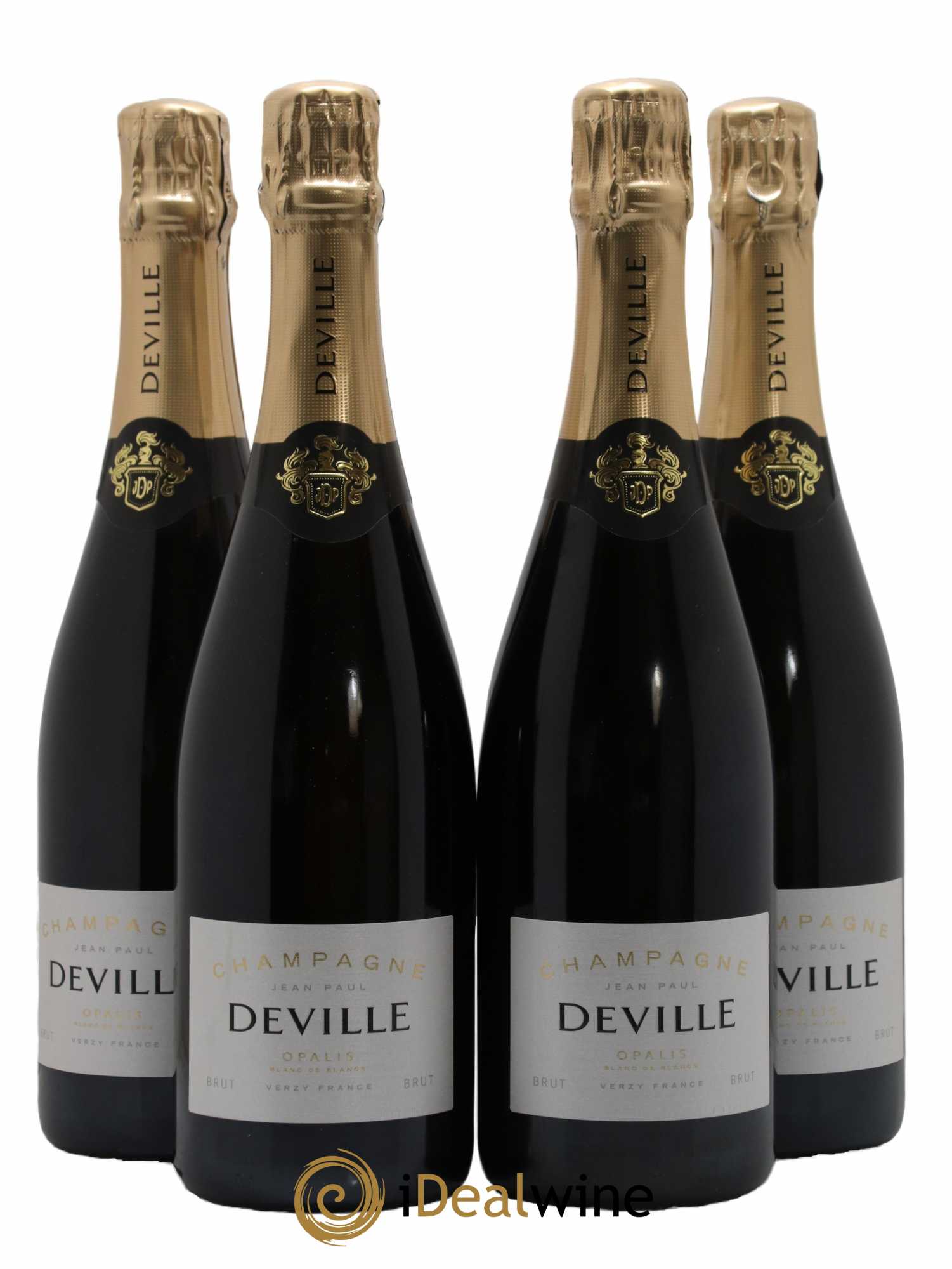 Champagne Blanc de Blancs Opalis Maison Deville - Lot de 4 bouteilles - 0