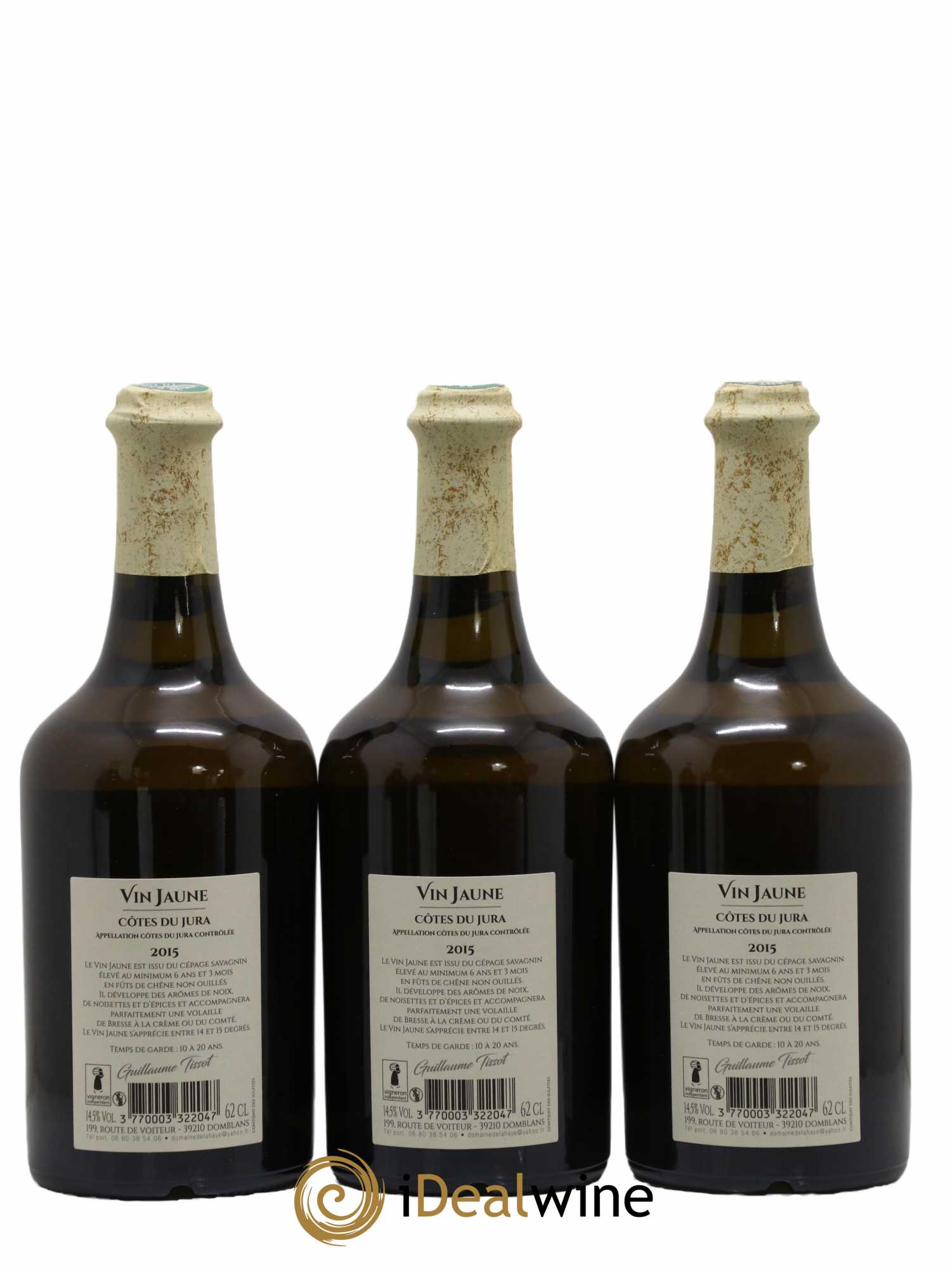 Côtes du Jura Vin Jaune Domaine de la Haye Guillaume Tissot 2015 - Lot de 6 bouteilles - 2