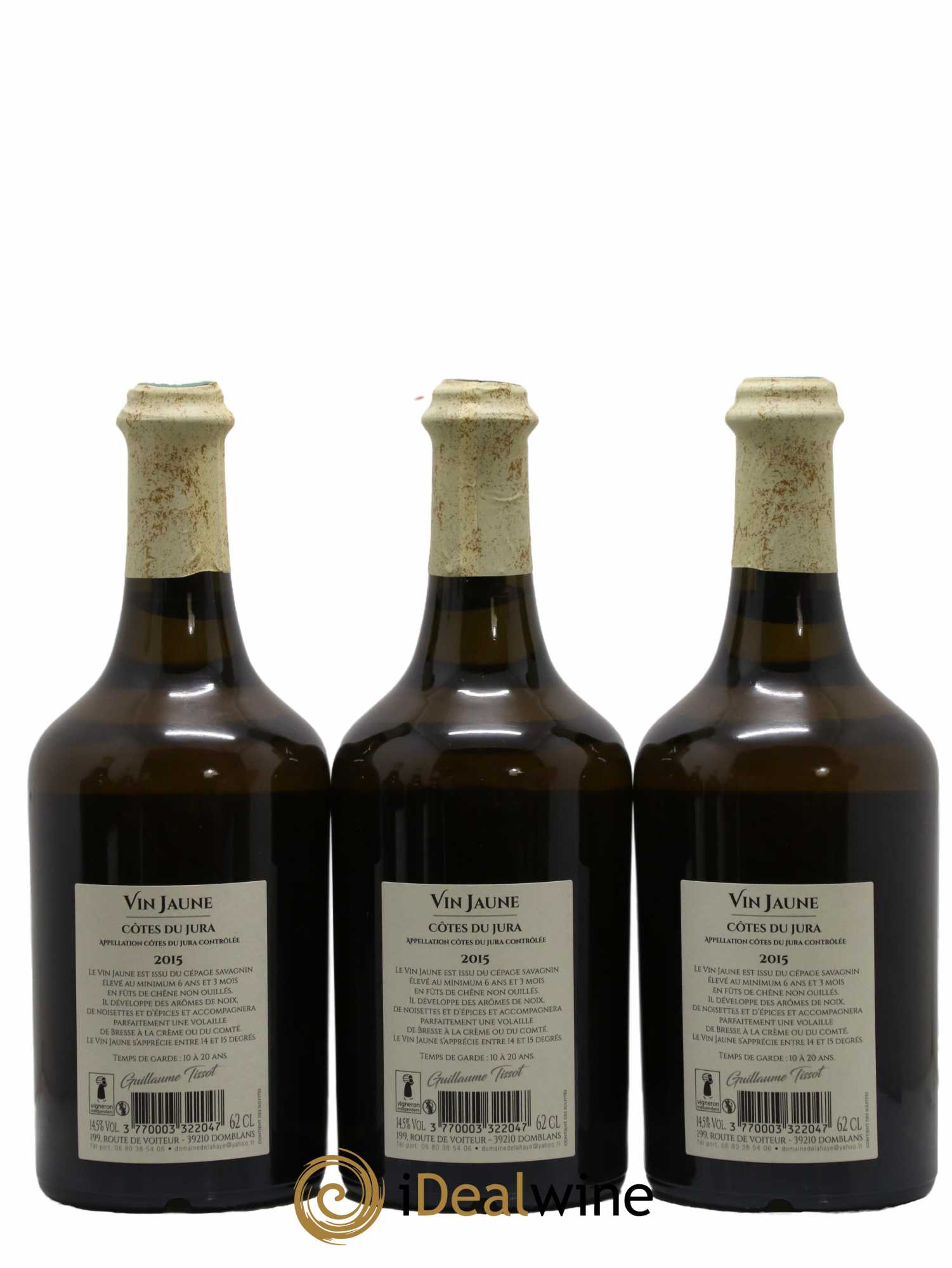 Côtes du Jura Vin Jaune Domaine de la Haye Guillaume Tissot 2015 - Lot de 6 bouteilles - 4