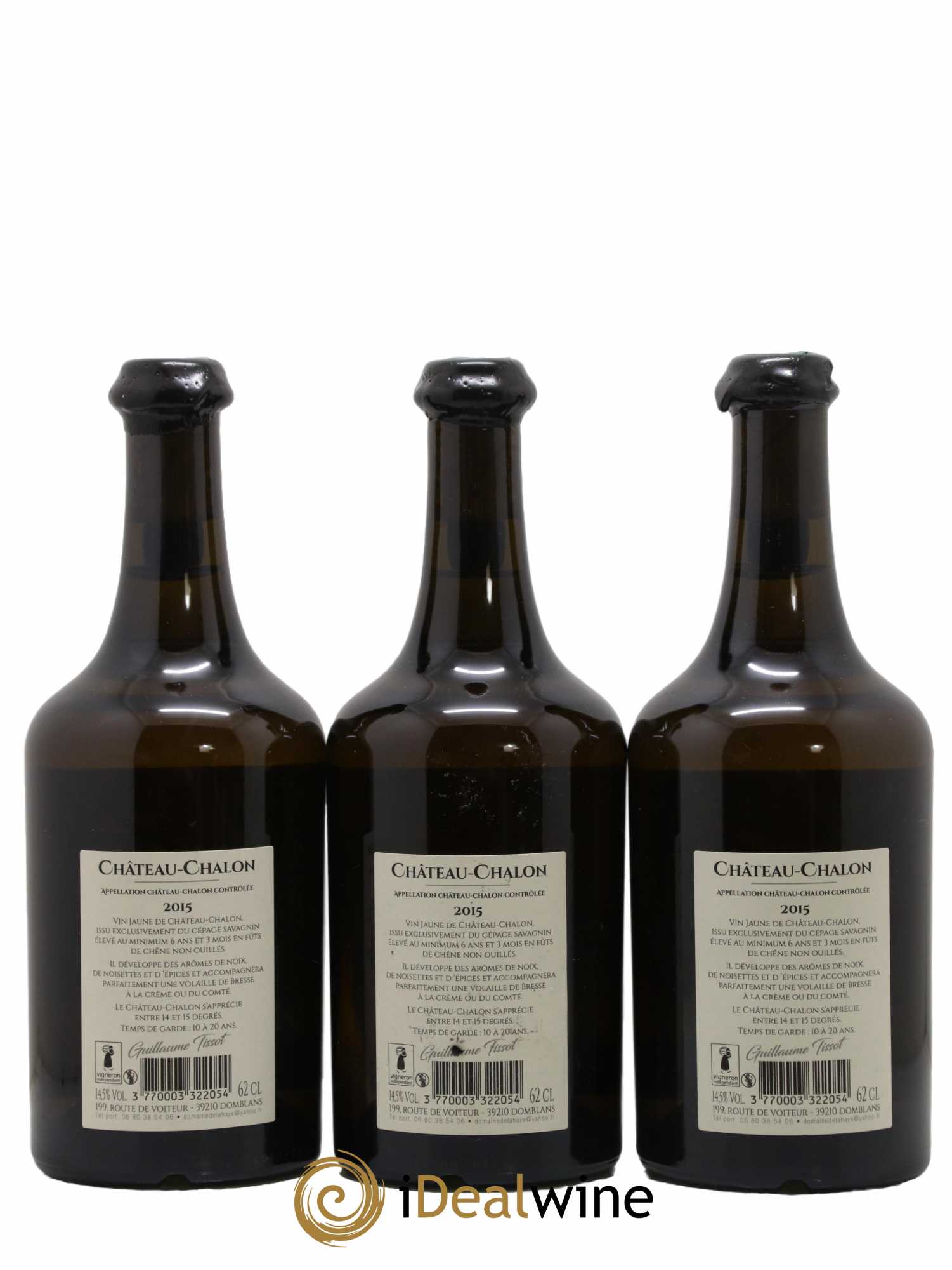 Château-Chalon Domaine de la Haye Guillaume Tissot 2015 - Lot de 3 bouteilles - 1