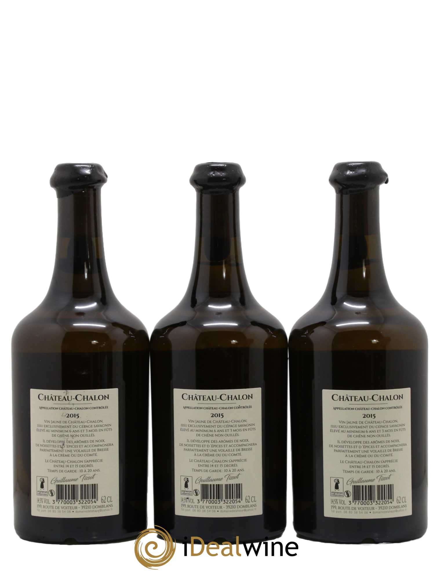 Château-Chalon Domaine de la Haye Guillaume Tissot 2015 - Lot de 3 bouteilles - 1