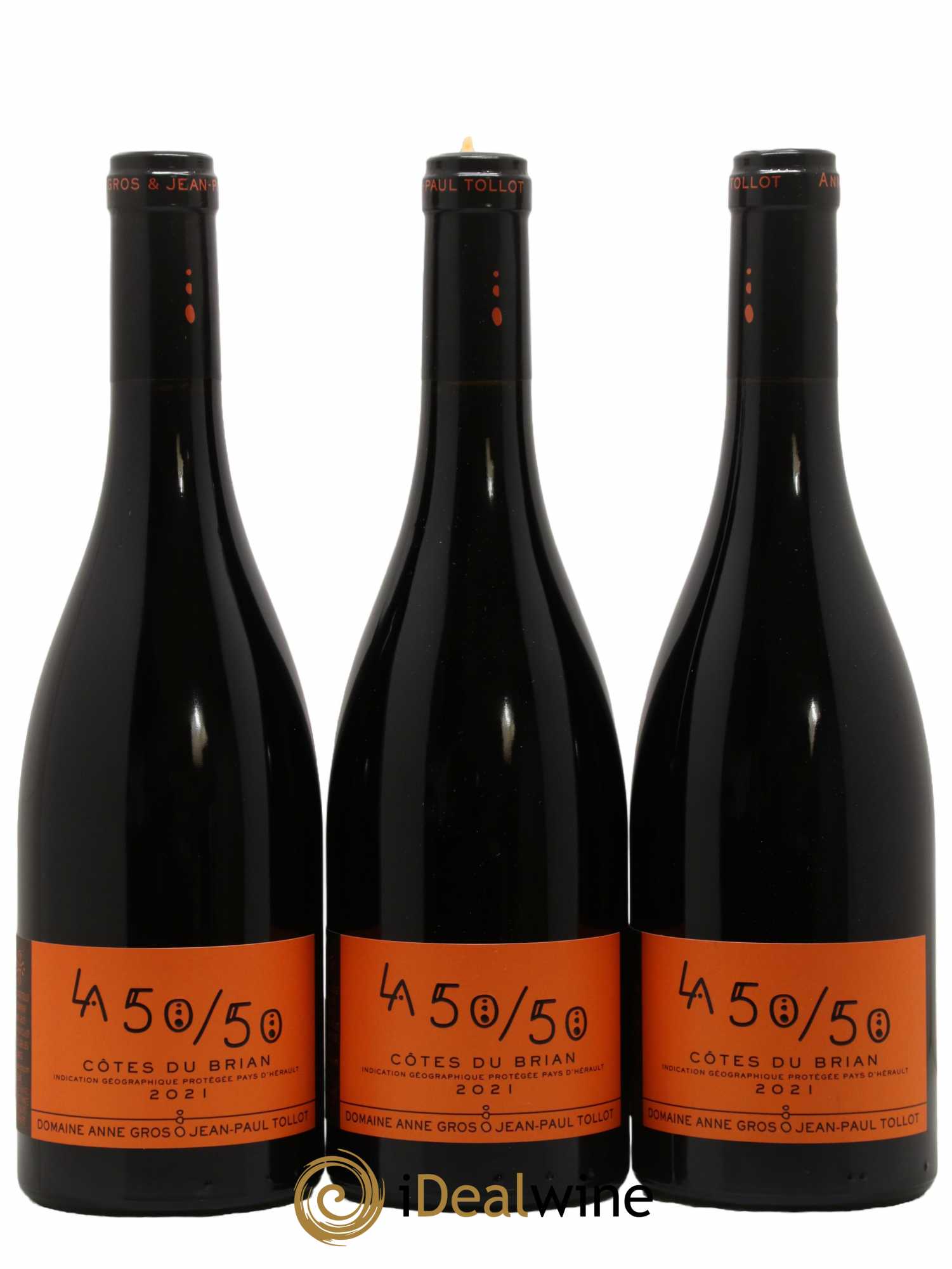 Pays d'Hérault - Côtes du Brian La 50/50 Anne Gros & Jean-Paul Tollot 2021 - Lot de 6 bouteilles - 1