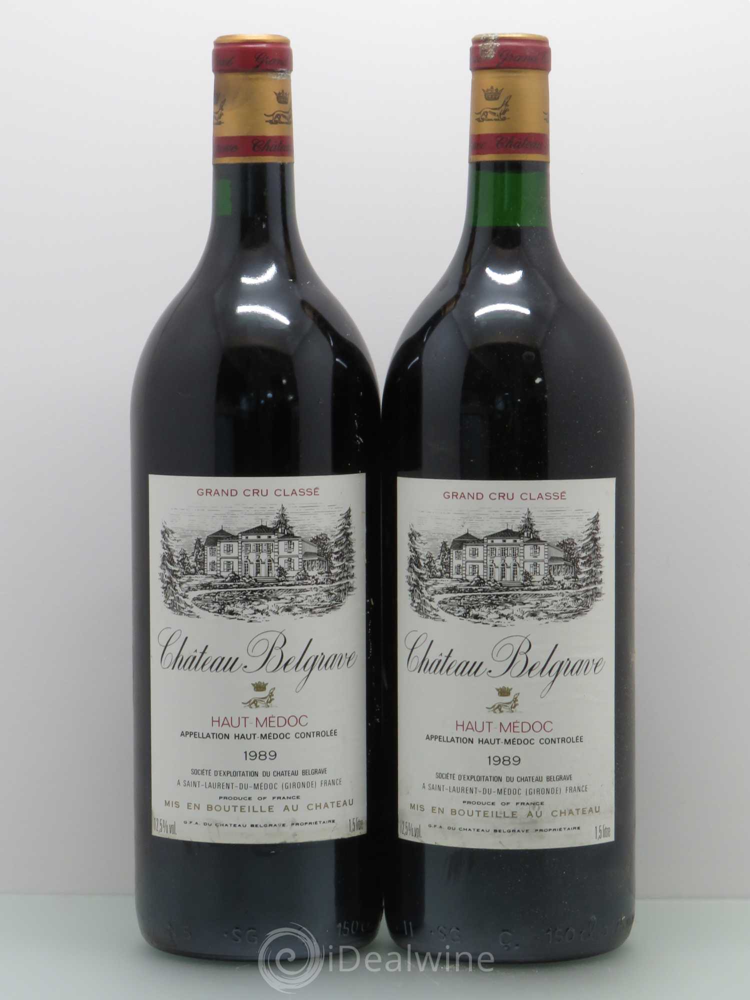Château Belgrave 5ème Grand Cru Classé 1989 - Lot de 2 magnums - 0