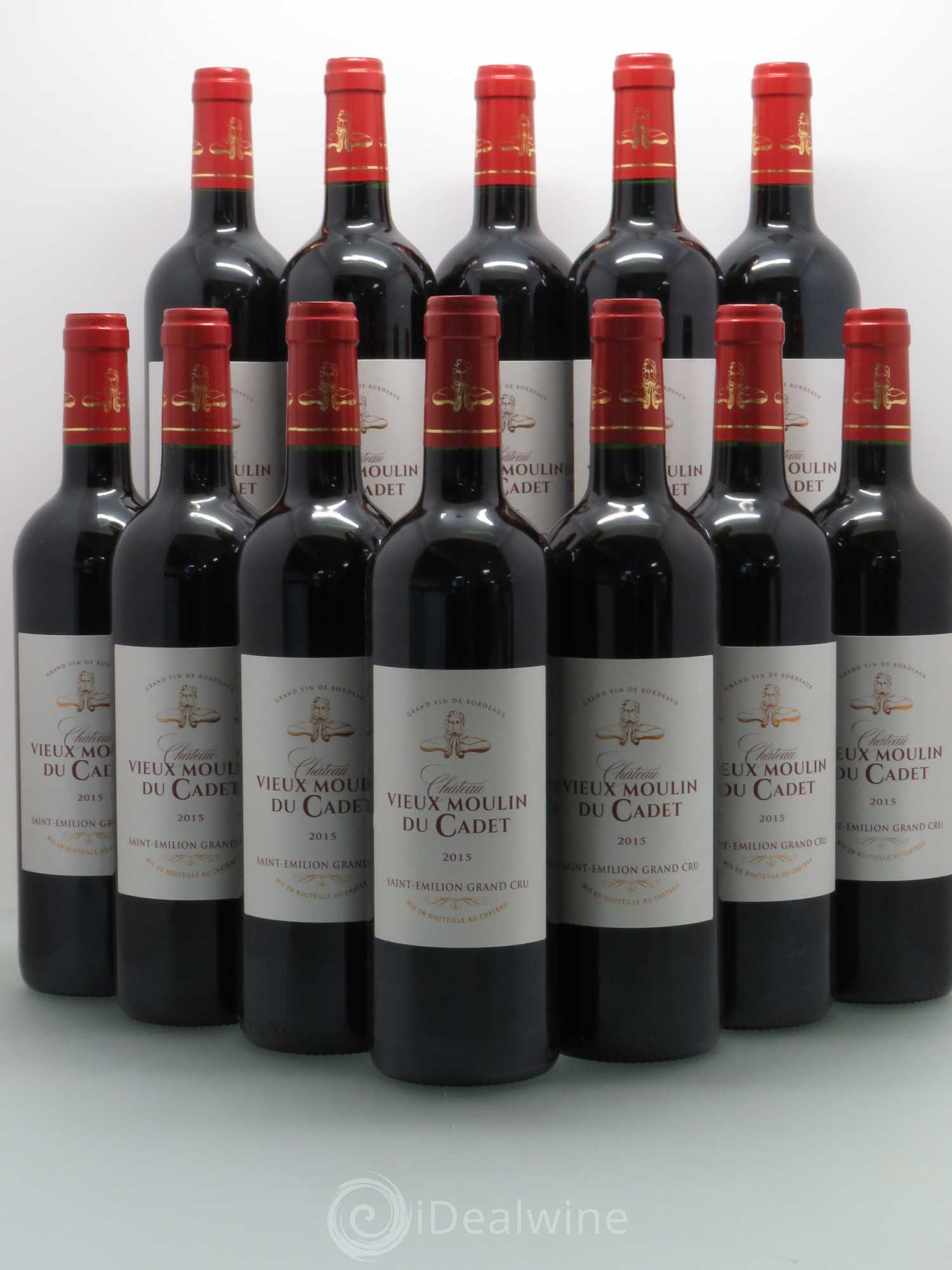Bordeaux Vieux Moulin Du Cadet St Emilion 2015 - Posten von 12 Flaschen - 0