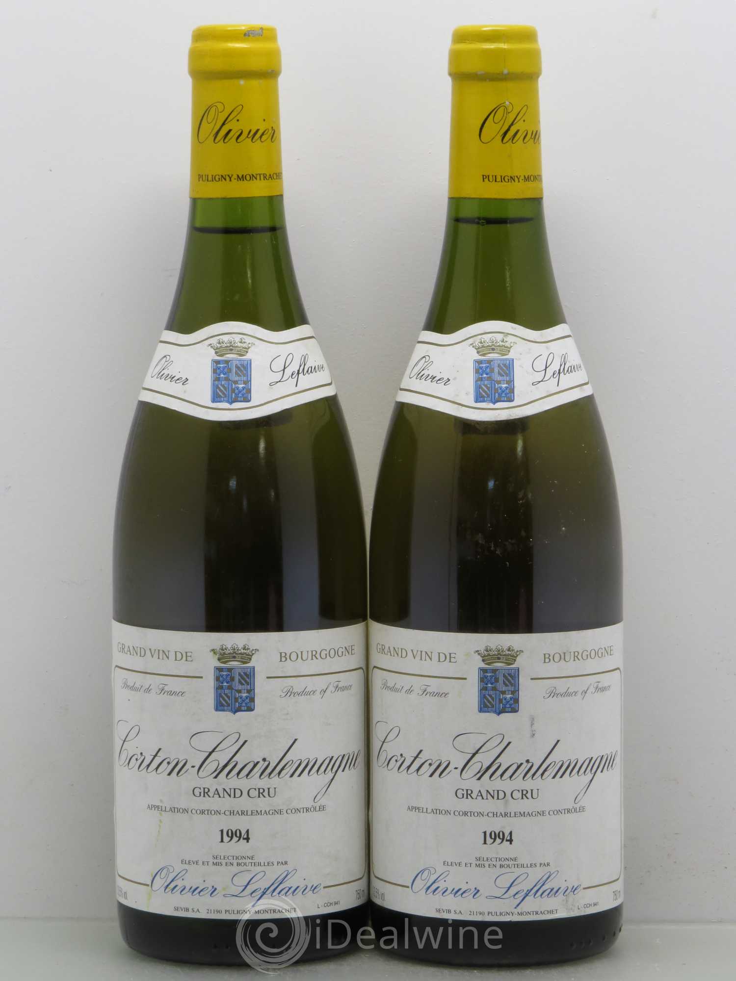 Corton-Charlemagne Grand Cru Olivier Leflaive 1994 - Lot de 2 bouteilles - 0