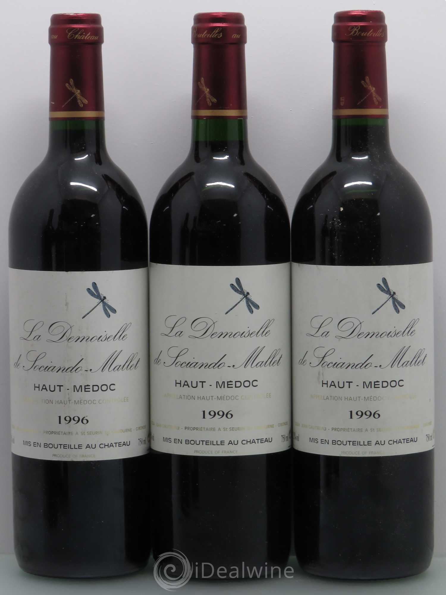 Demoiselle de Sociando Mallet Second Vin 1996 - Lot de 5 bouteilles - 1