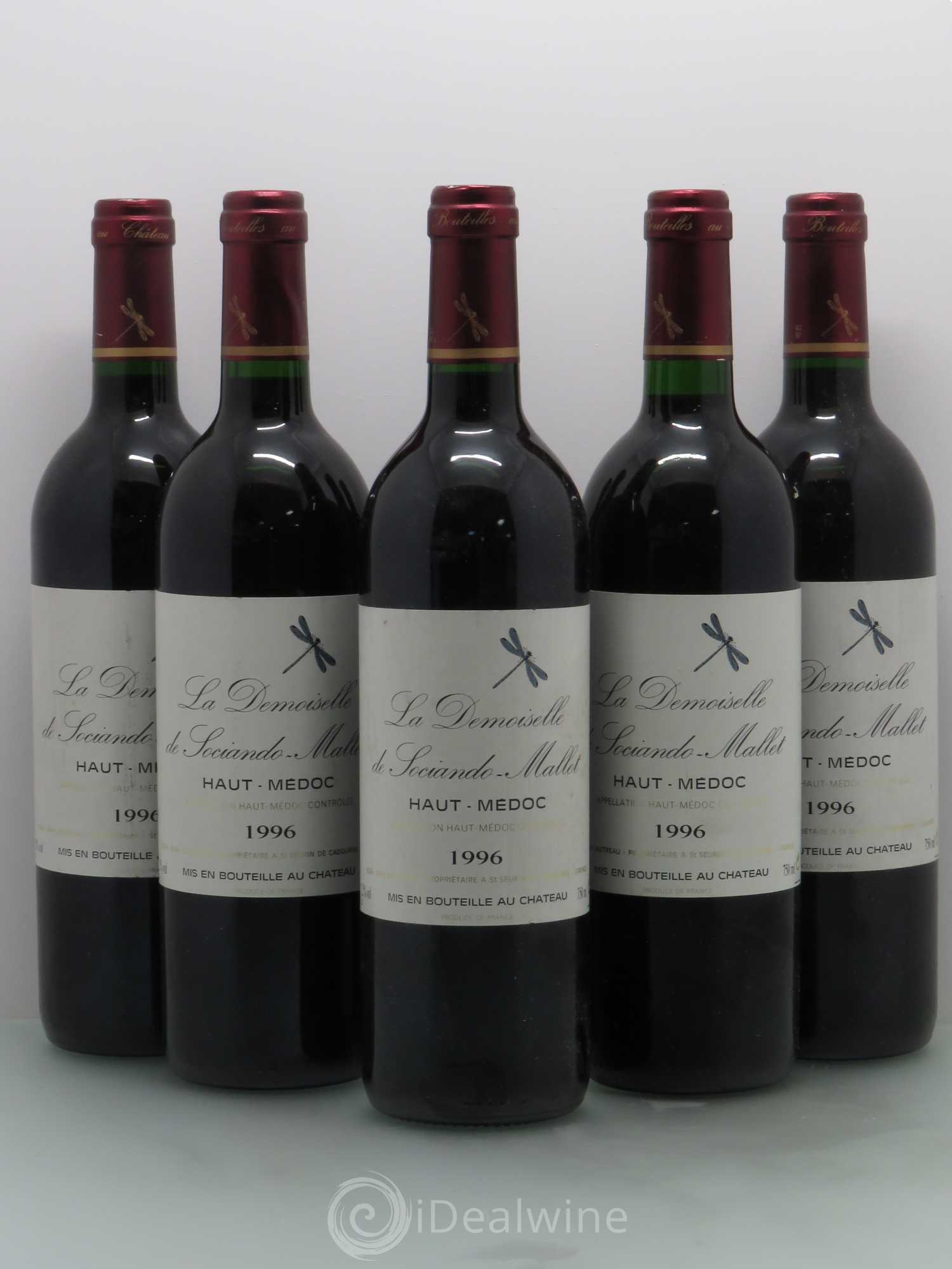 Demoiselle de Sociando Mallet Second Vin 1996 - Lot de 5 bouteilles - 0