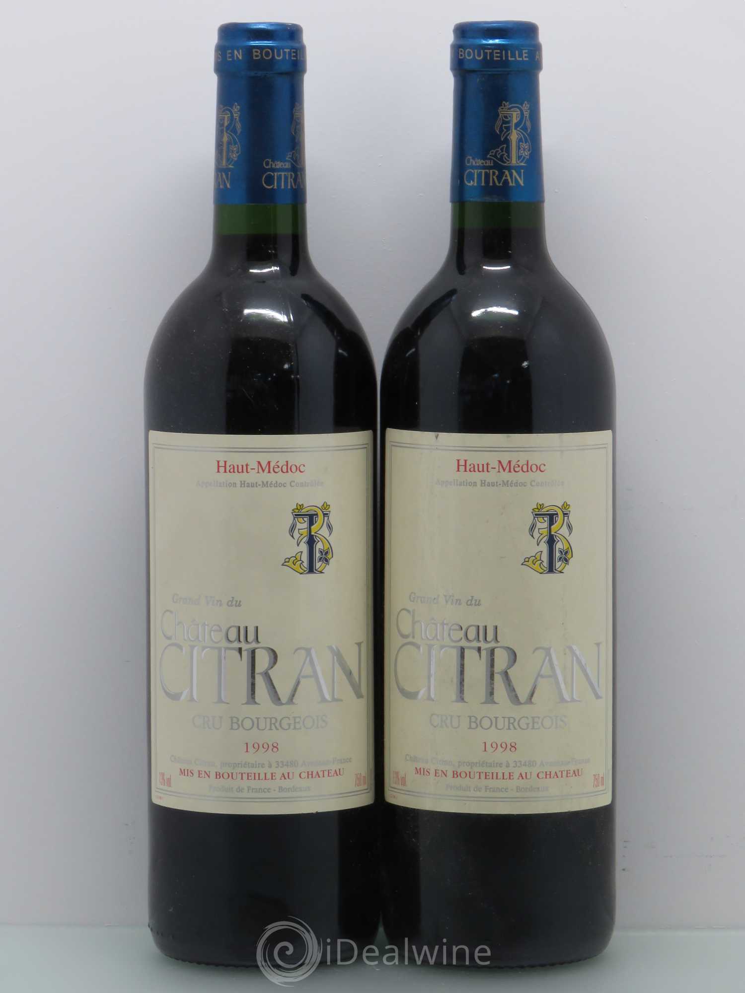 Château Citran Cru Bourgeois 1998 - Lot de 2 bouteilles - 0