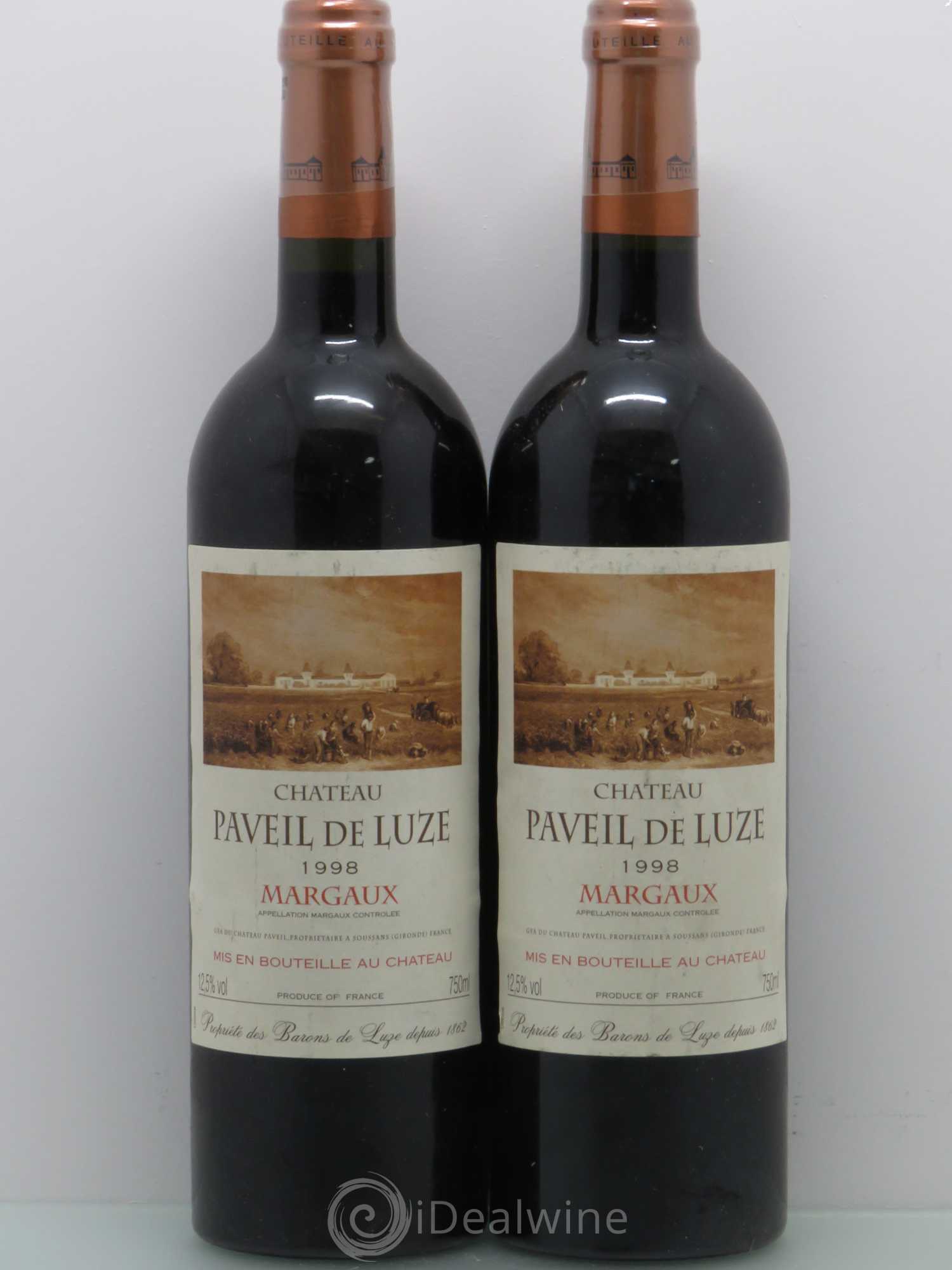 Château Paveil de Luze Cru Bourgeois 1998 - Lot de 2 bouteilles - 0