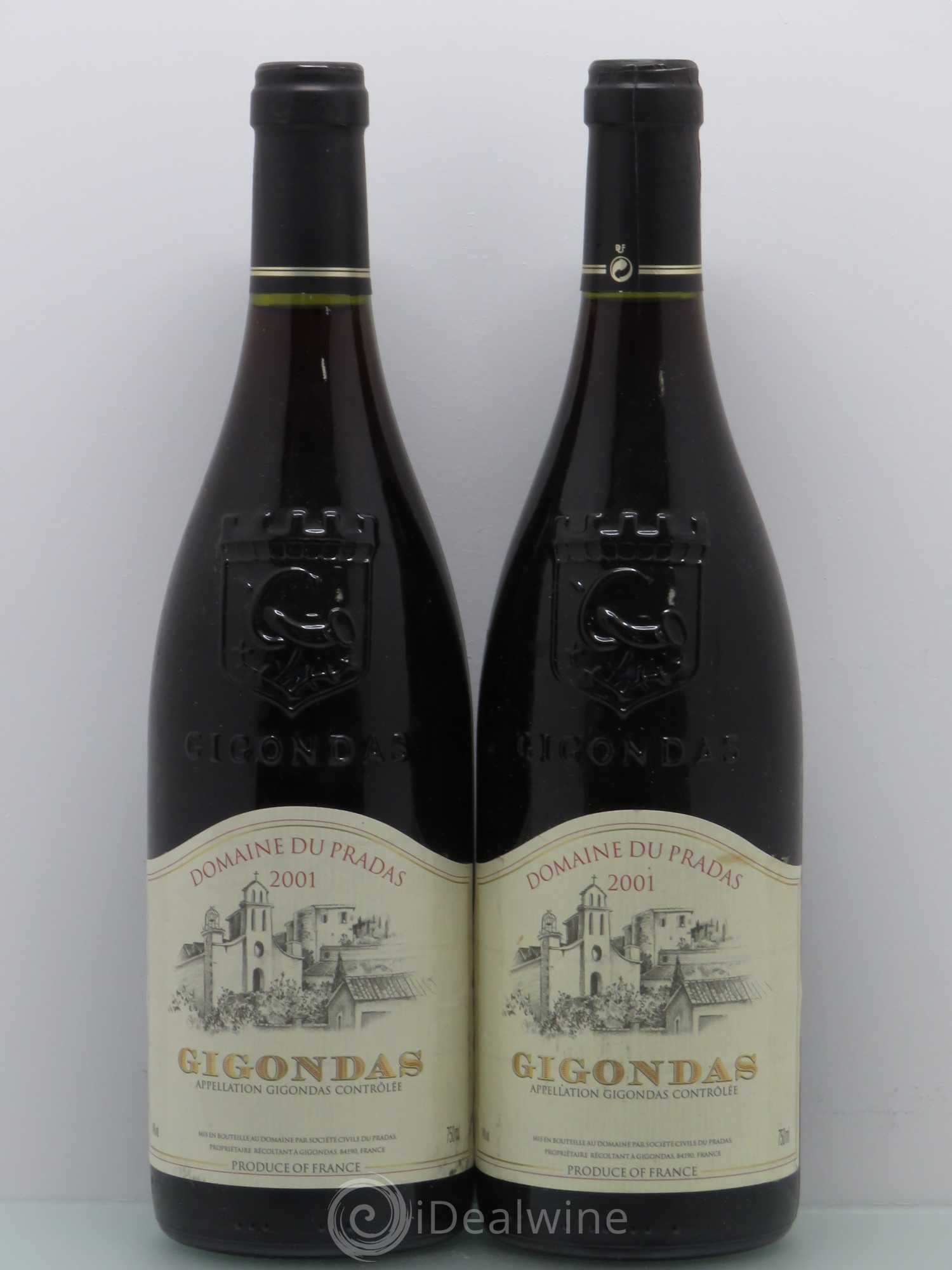 Gigondas Domaine Du Pradas 2001 - Posten von 2 Flaschen - 0
