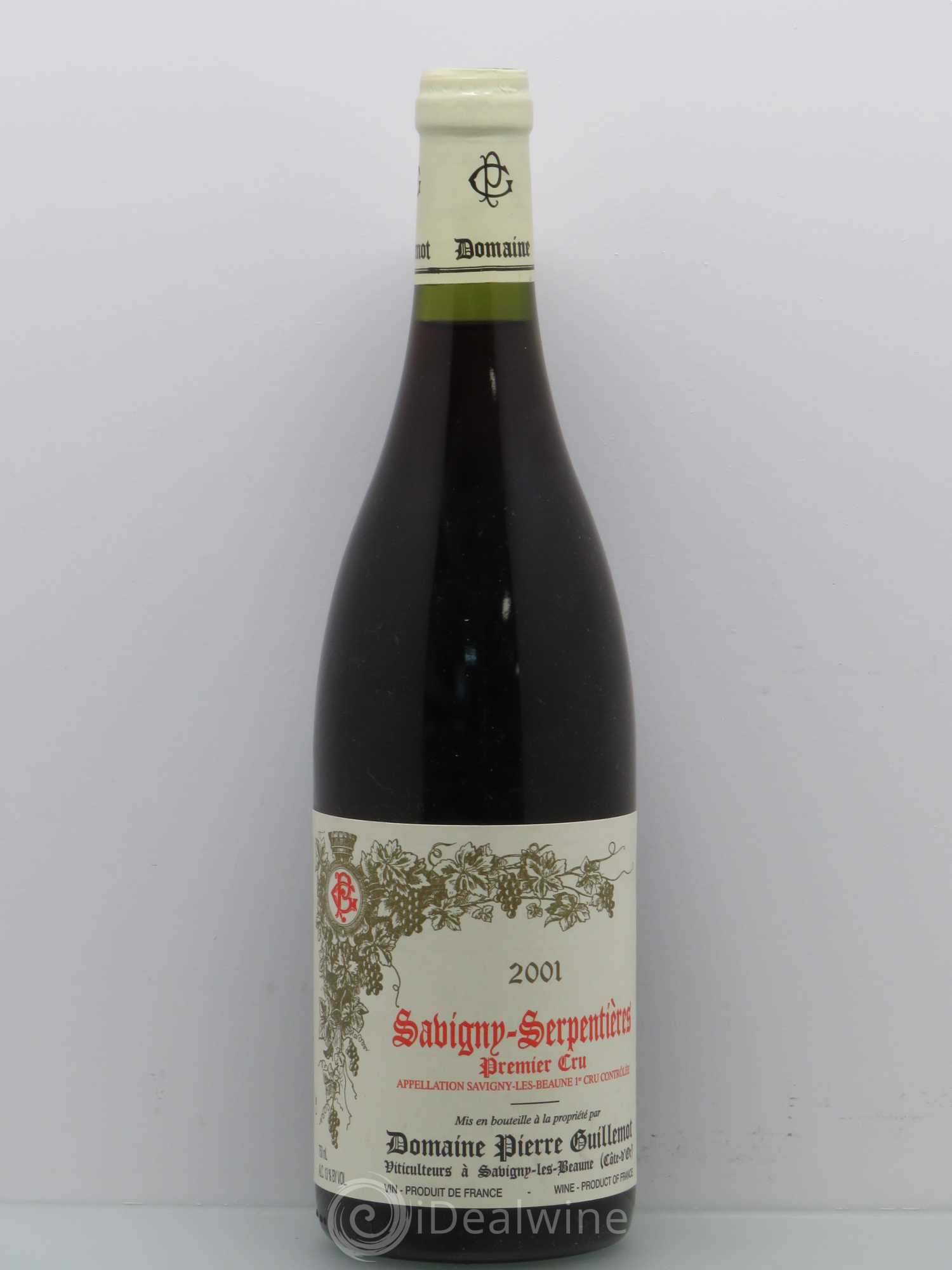 Savigny-lès-Beaune 1er Cru Serpentières Guillemot 2001 - Posten von 1 Flasche - 0