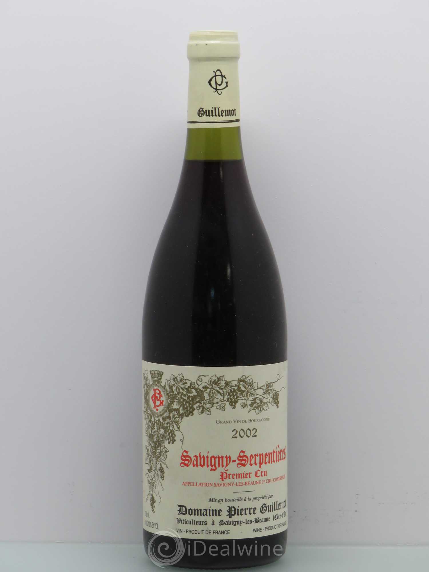 Savigny-lès-Beaune 1er Cru Serpentières Guillemot 2002 - Posten von 1 Flasche - 0