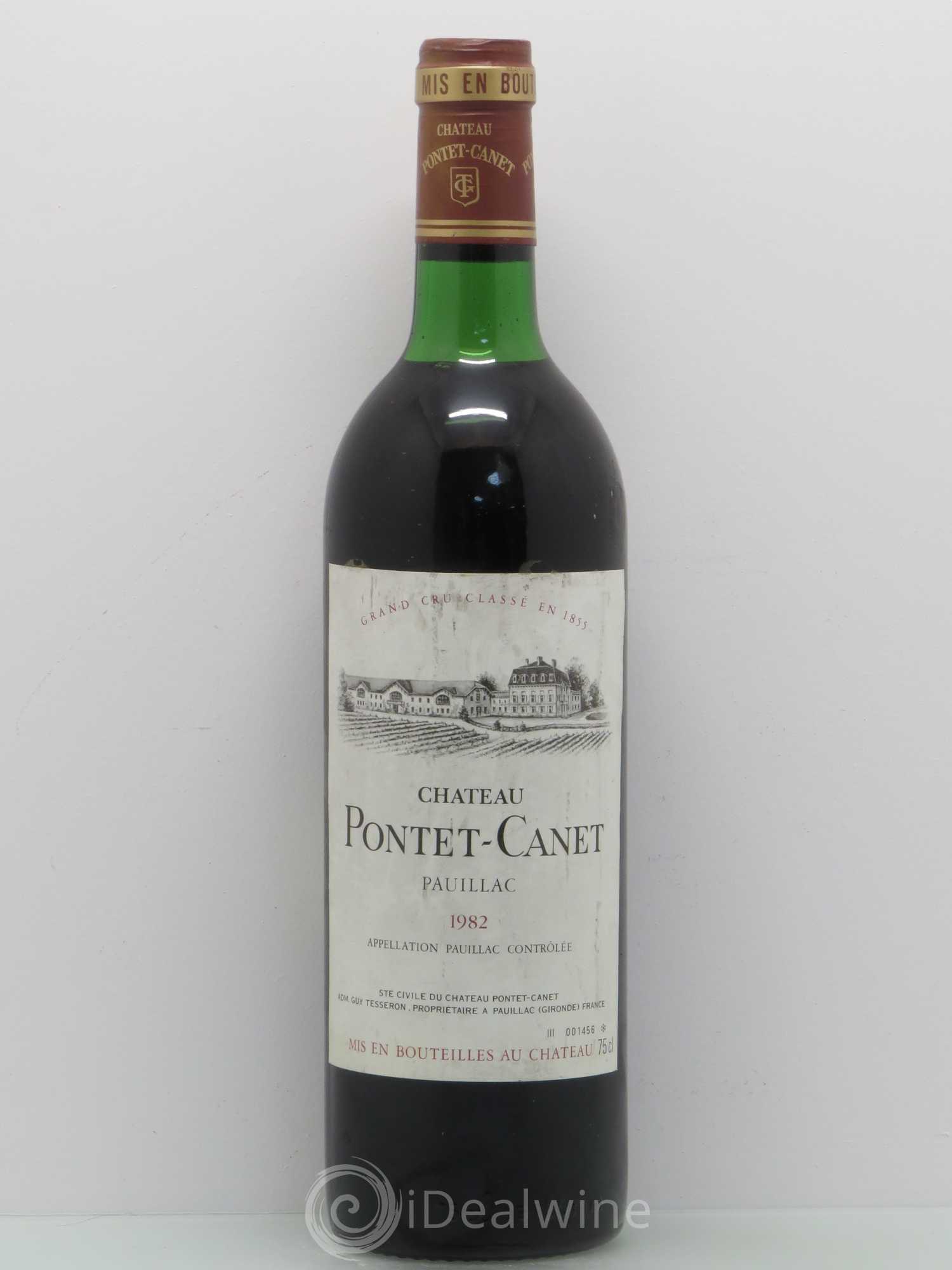 Château Pontet Canet 5ème Grand Cru Classé 1982 - Lot de 1 bouteille - 0