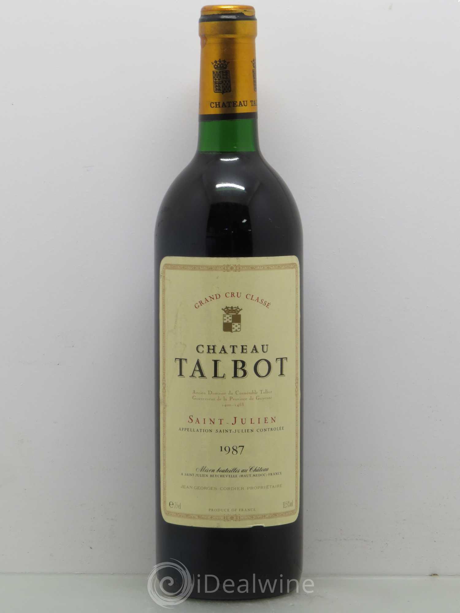 Château Talbot 4ème Grand Cru Classé 1987 - Lot de 1 bouteille - 0