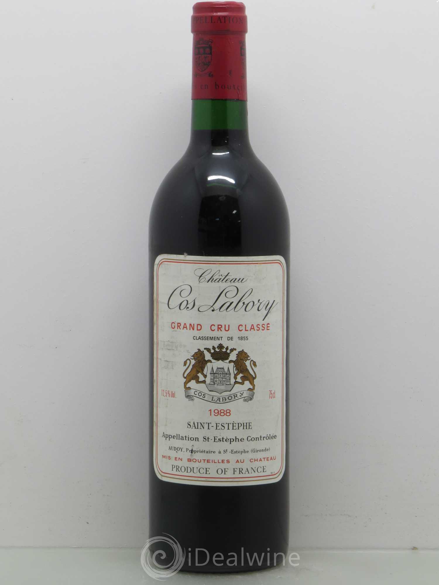 Château Cos Labory 5ème Grand Cru Classé 1988 - Lot de 1 bouteille - 0