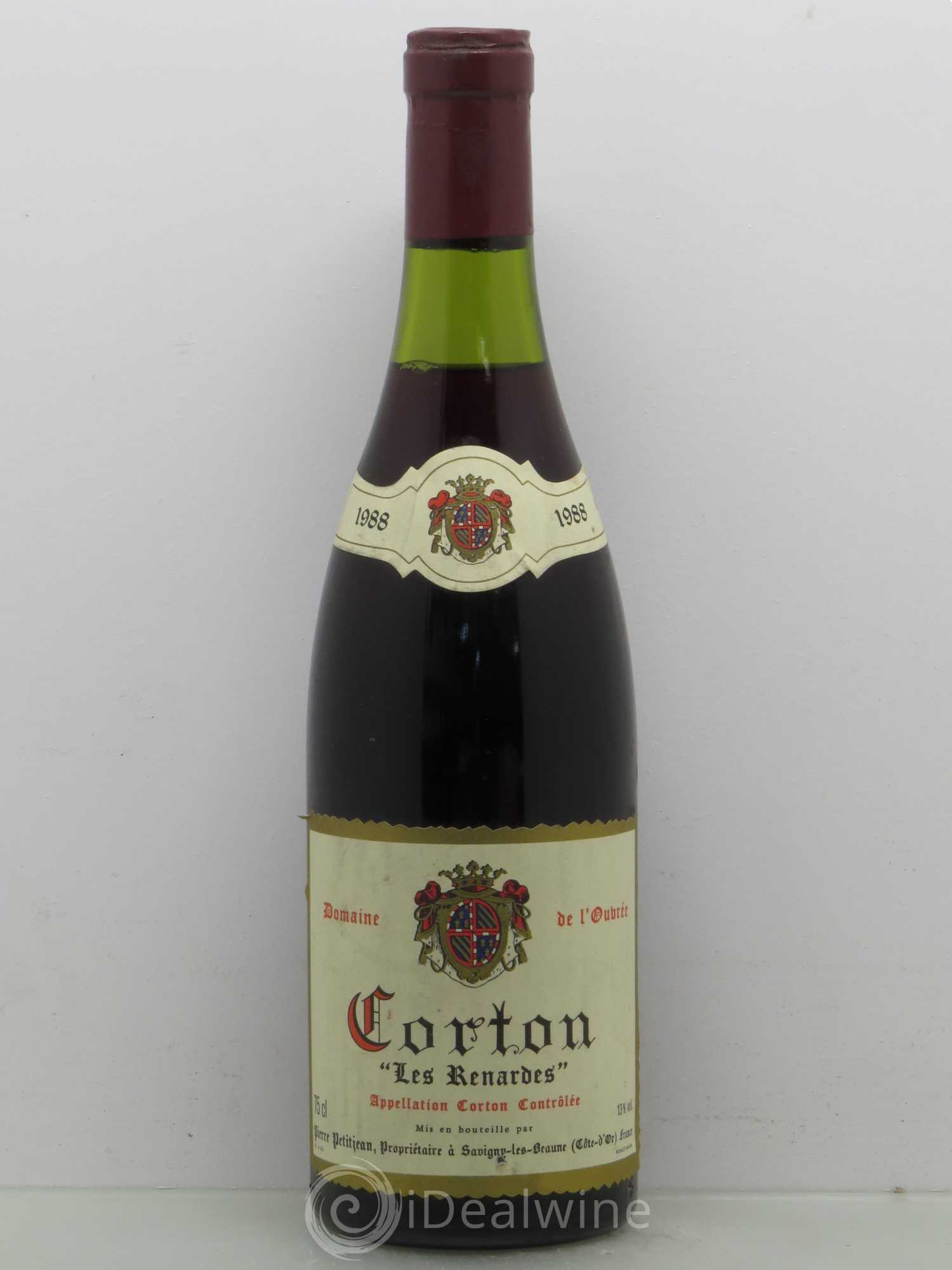 Corton Grand Cru Renardes Domaine de l'Ouvrée 1988 - Posten von 1 Flasche - 0