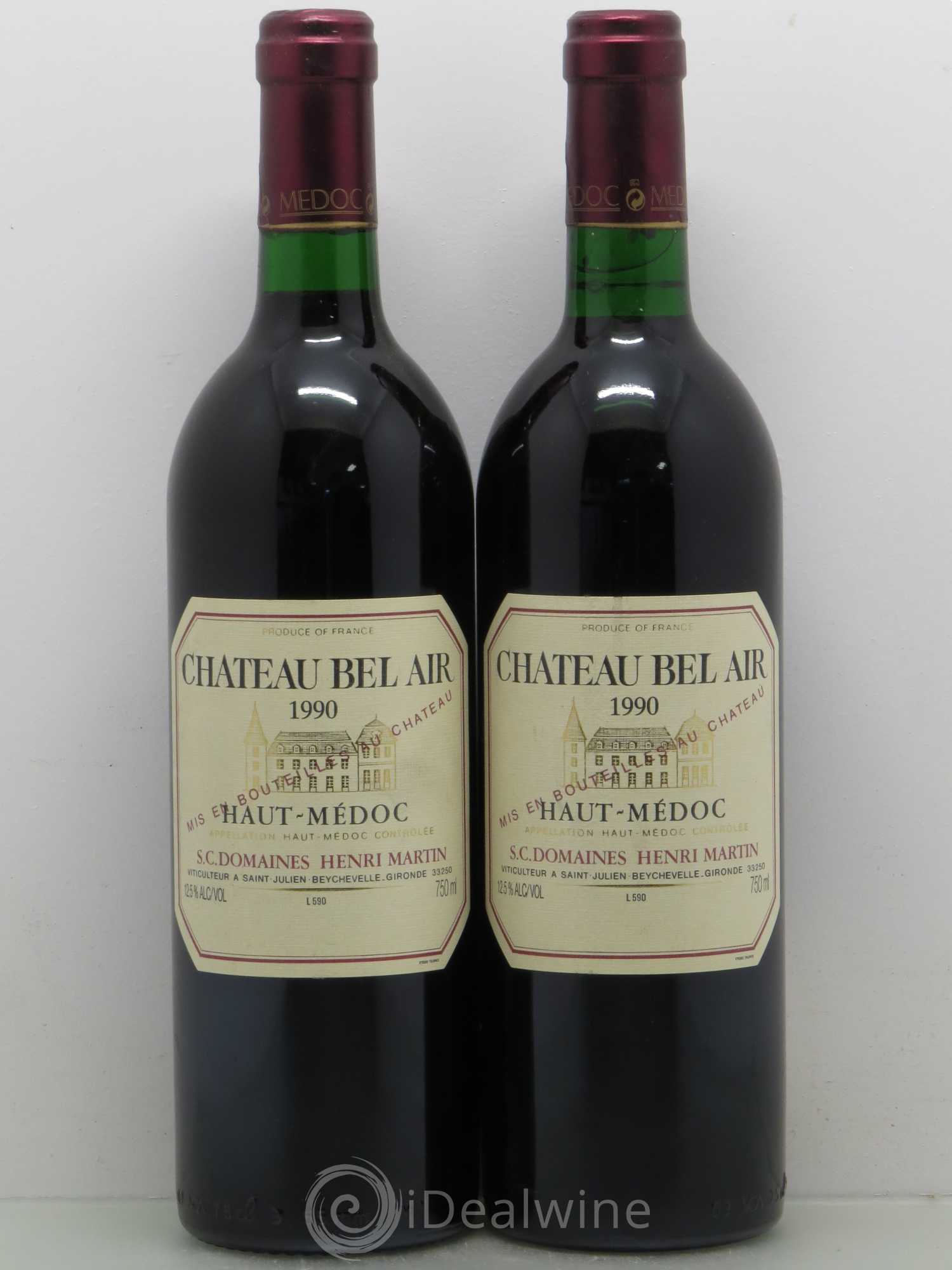 Château Bel Air 1990 - Lot de 2 bouteilles - 0