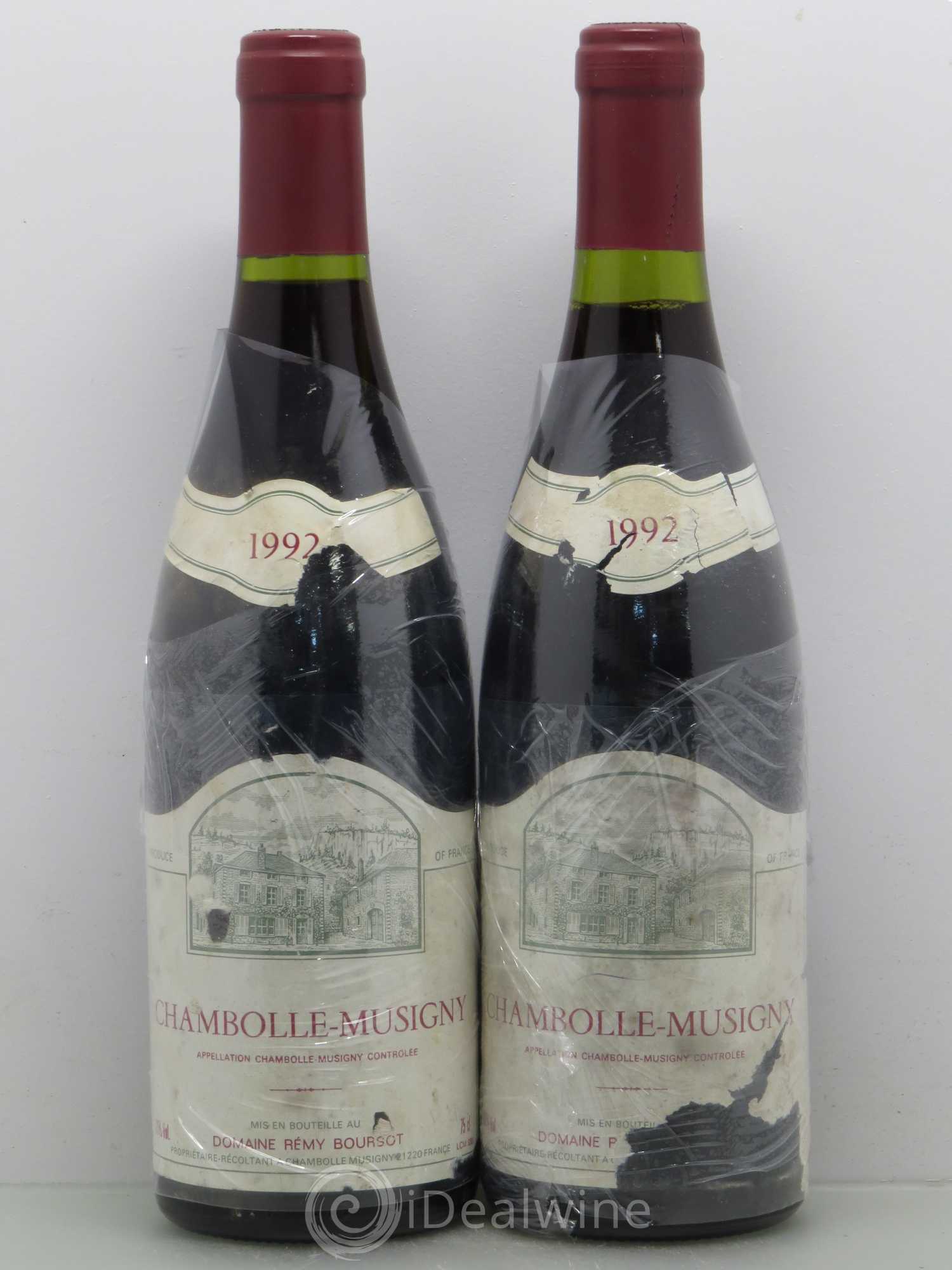 Chambolle-Musigny Domaine Remy Boursot 1992 - Posten von 2 Flaschen - 0