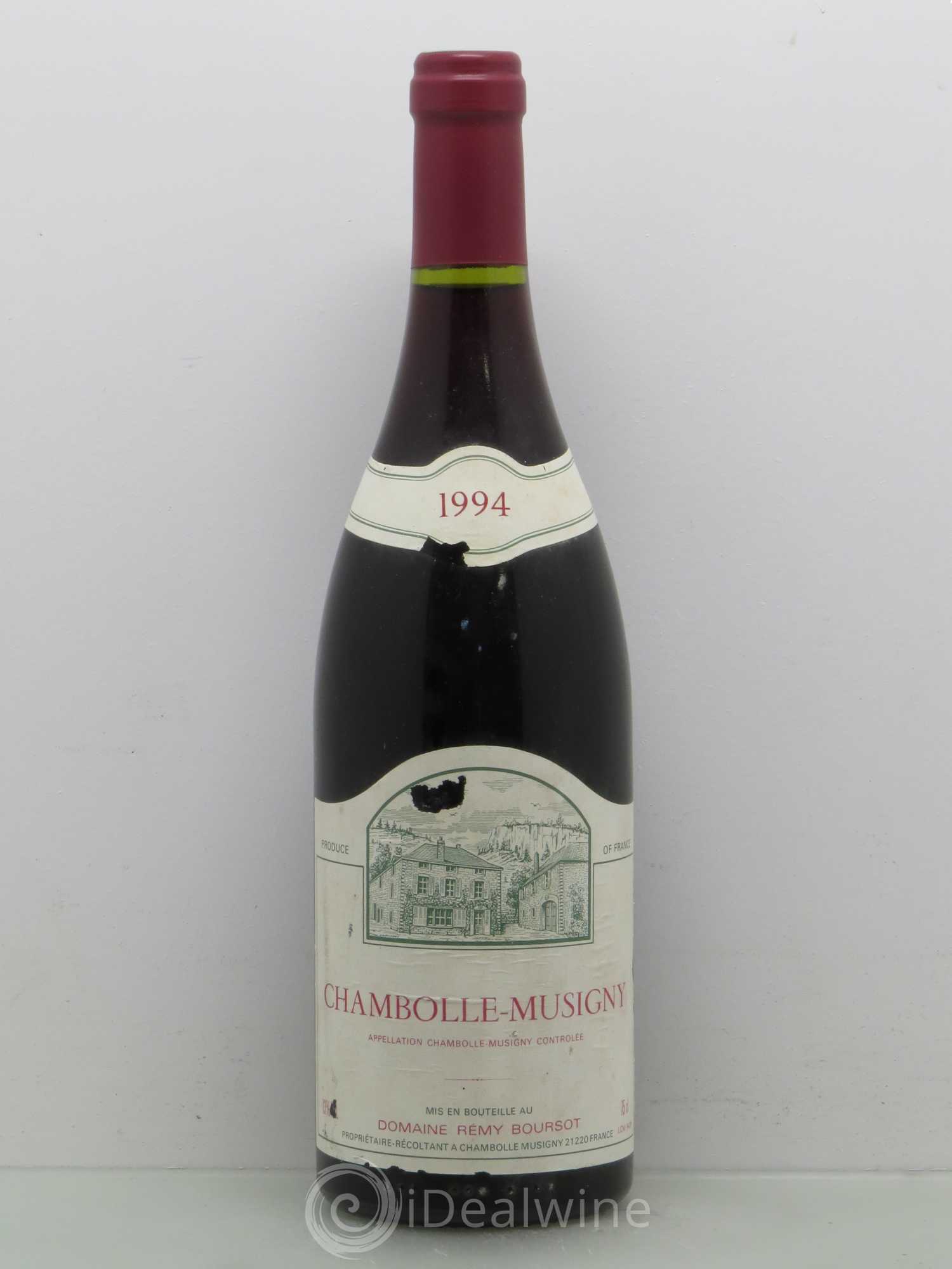 Chambolle-Musigny Domaine Remy Boursot (sans prix de réserve) 1994 - Posten von 1 Flasche - 0