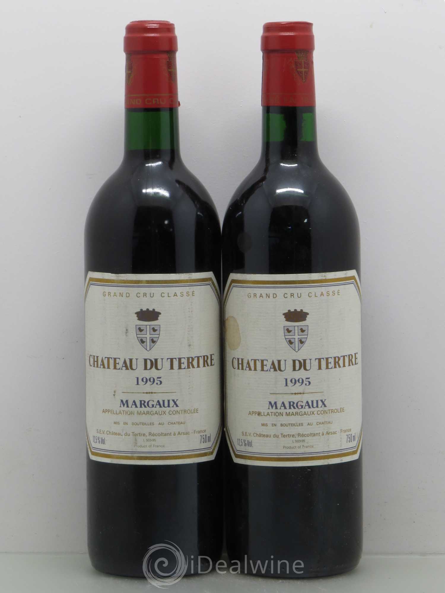 Château du Tertre 5ème Grand Cru Classé 1995 - Lot de 2 bouteilles - 0