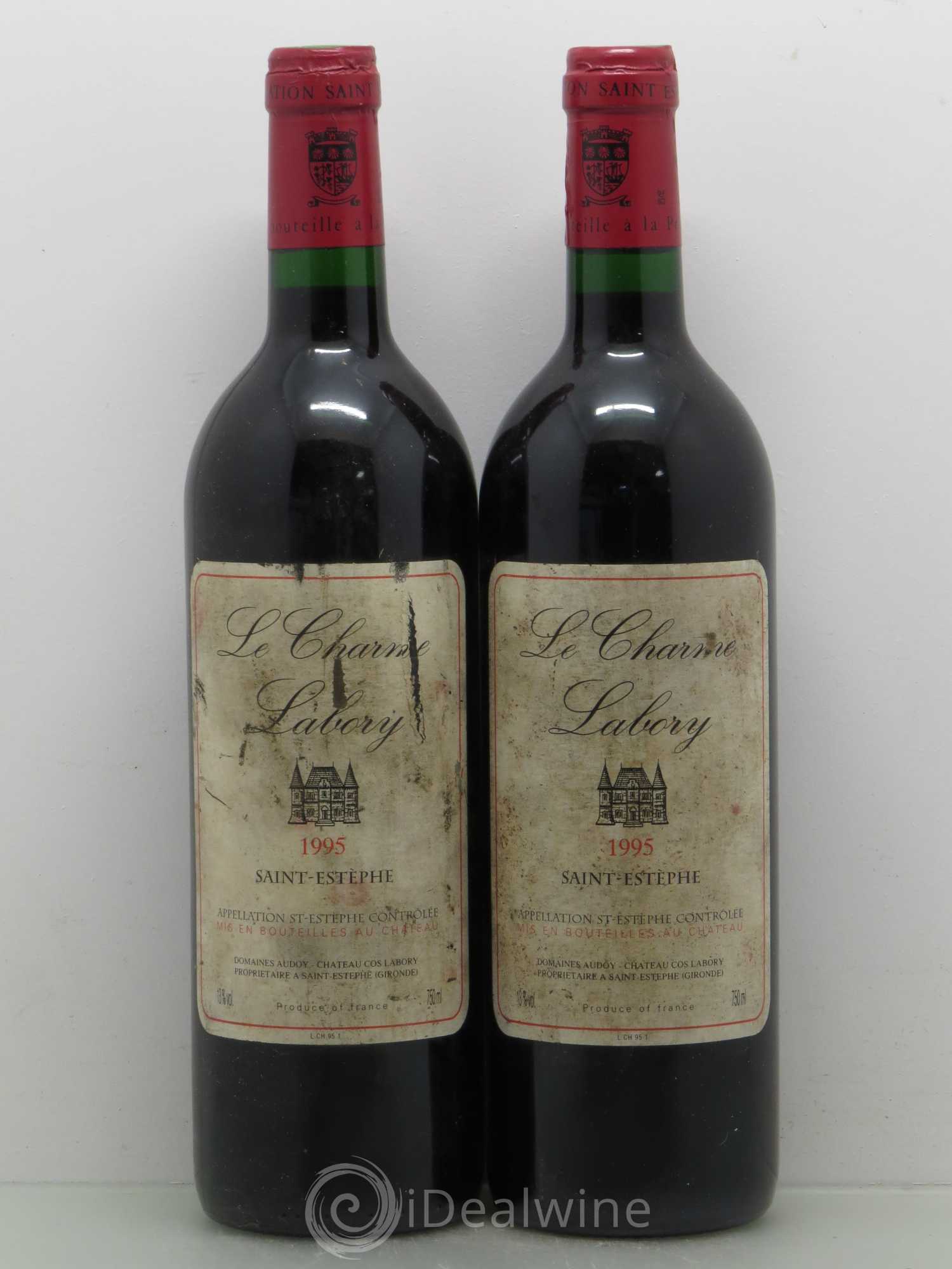 Saint-Estèphe Le Charme Labory (sans prix de réserve) 1995 - Posten von 2 Flaschen - 0