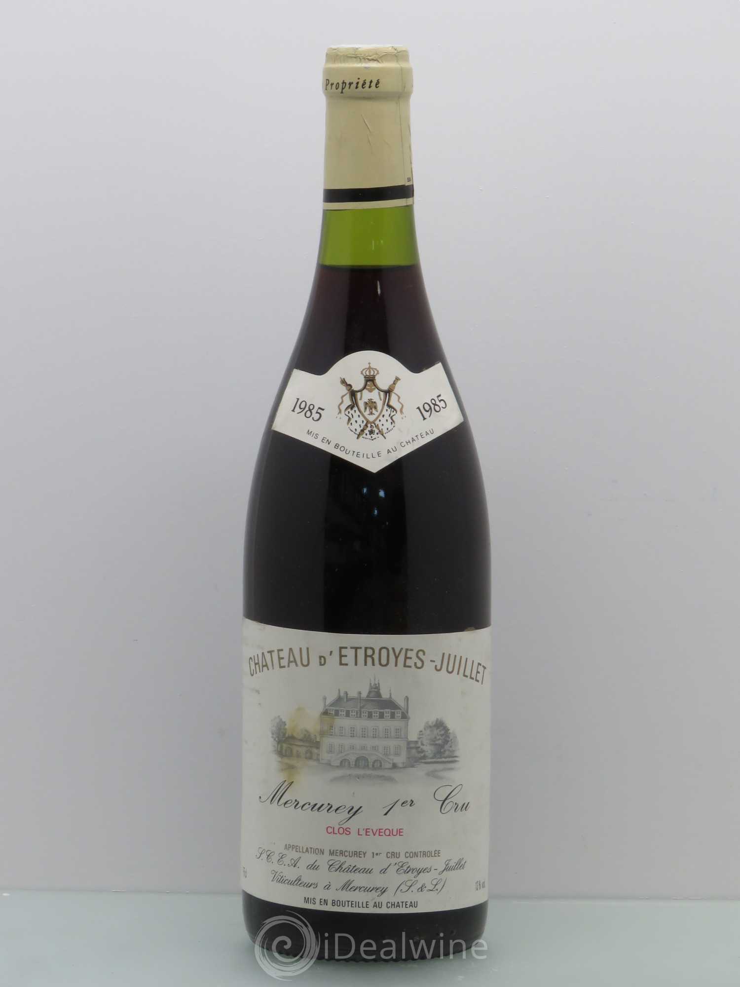 Mercurey 1er Cru Château D'Etroyes Juillet Clos L'Eveque 1985 - Posten von 1 Flasche - 0