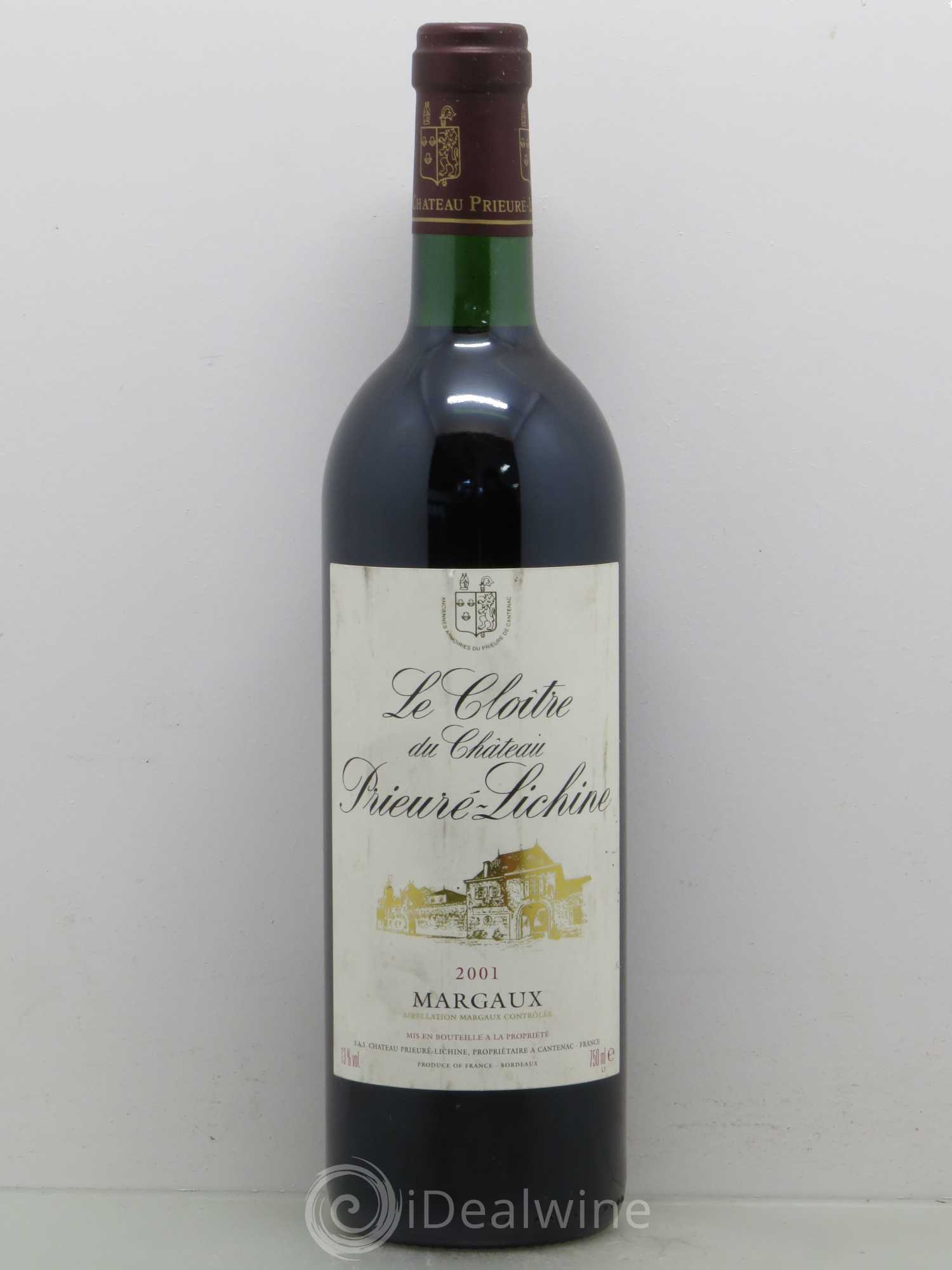 Cloître de Prieuré Lichine (sans prix de réserve) 2001 - Lot de 1 bouteille - 0